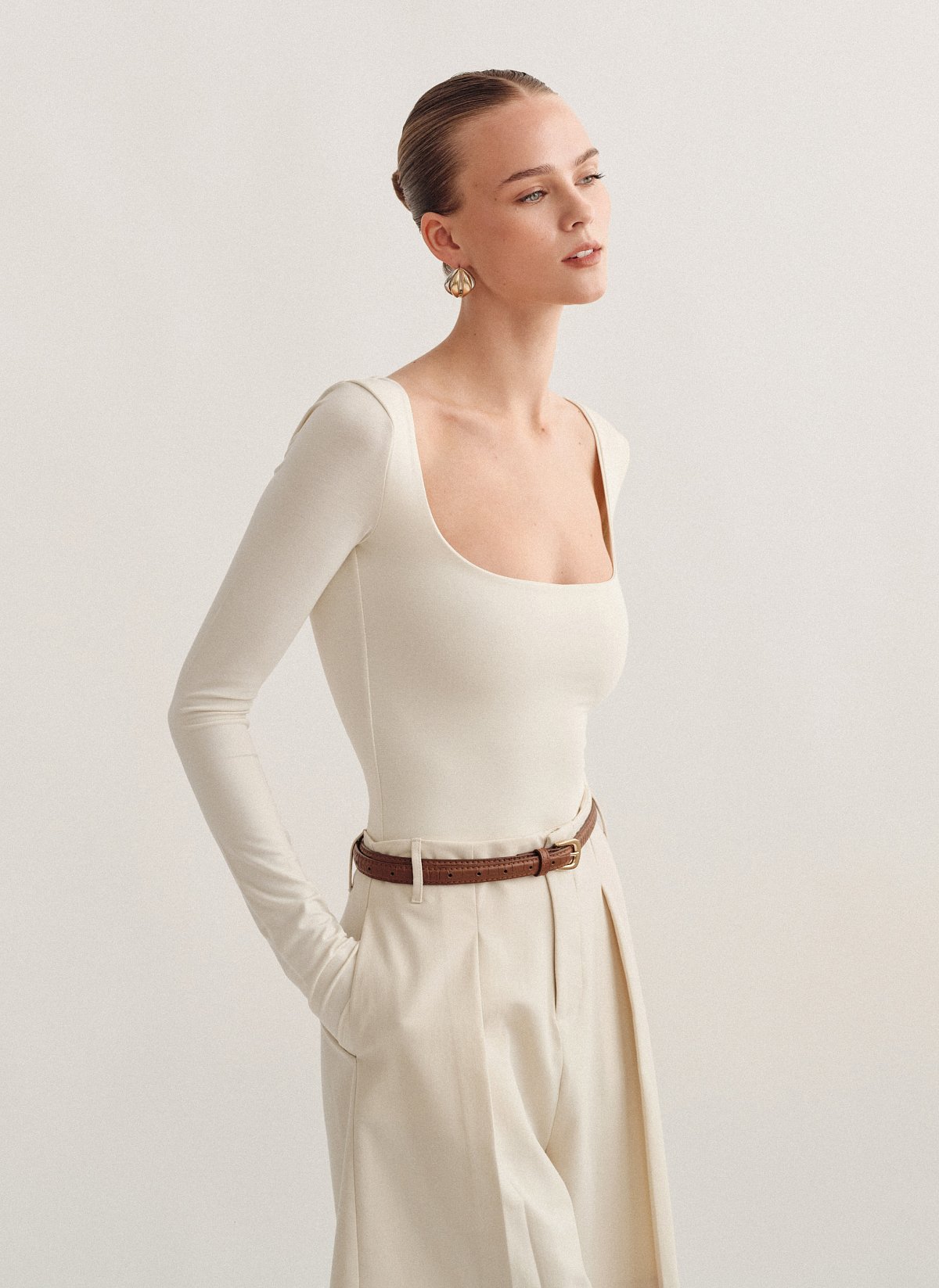 Γυναικείο μακρυμάνικο κορμάκι bamboo