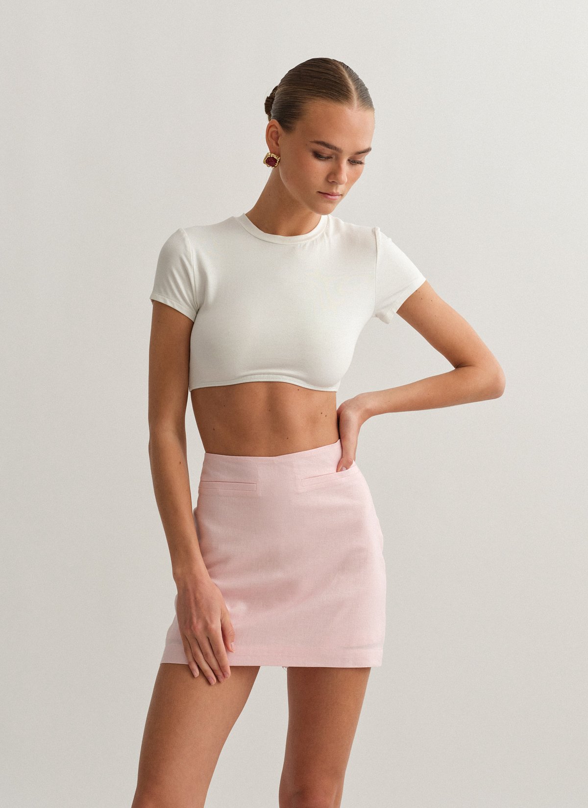 Linen skort-18