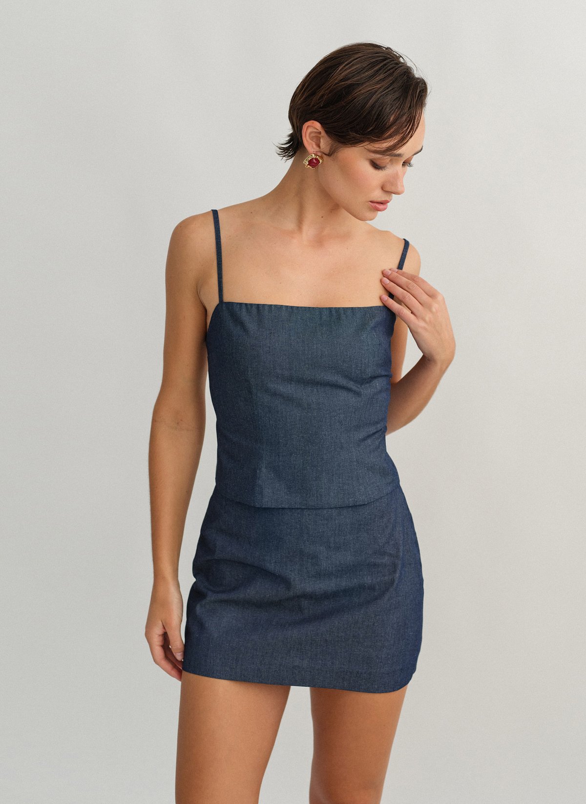 Γυναικεία denim παντελονόφουστα,