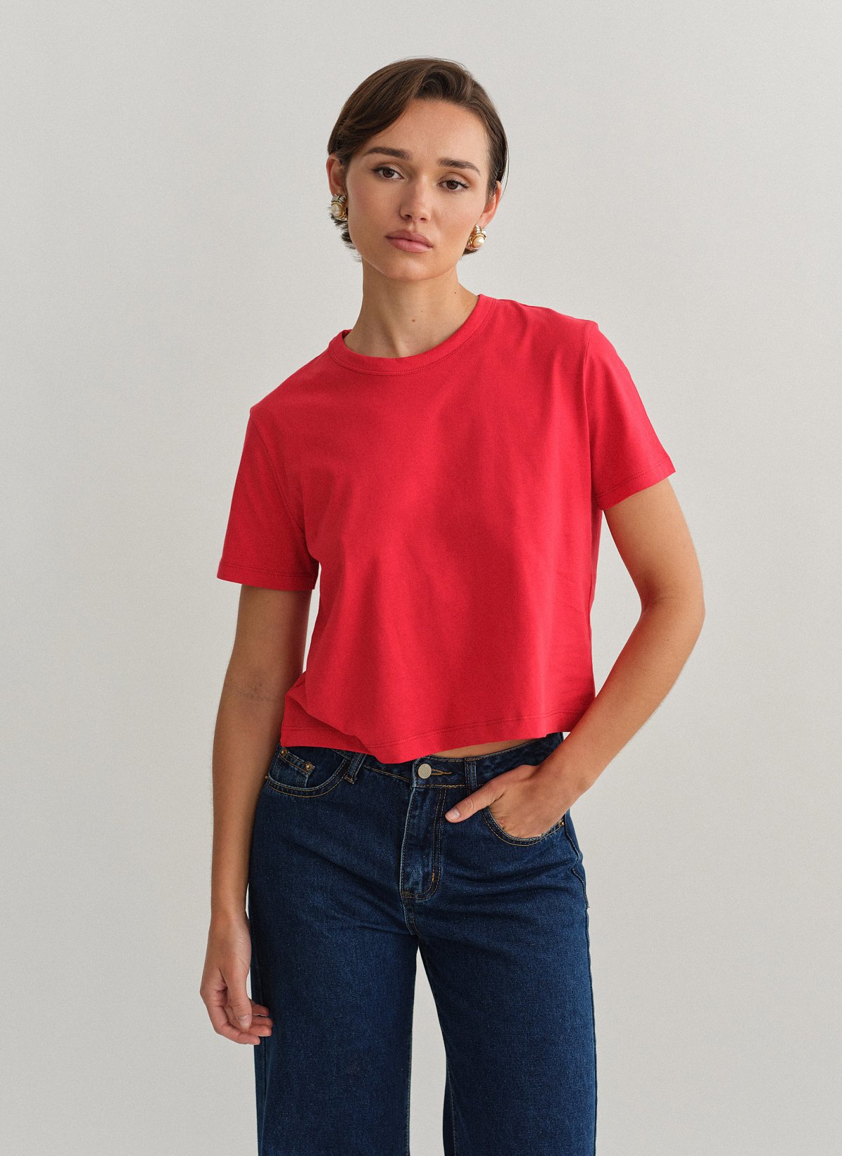 Shortsleeve basic blouse-2