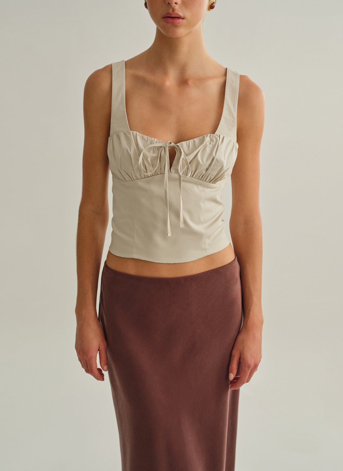 Γυναικείο κορσέ τοπ ποπλίνα