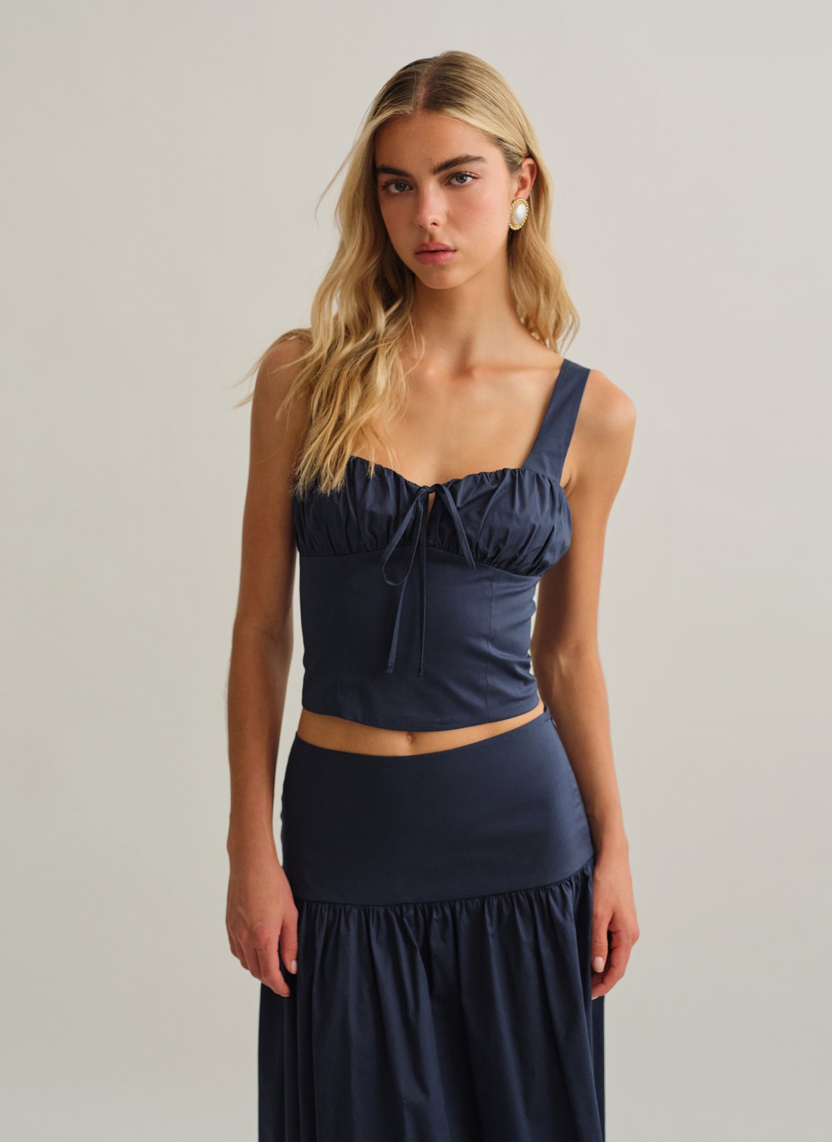 Γυναικείο κορσέ τοπ ποπλίνα