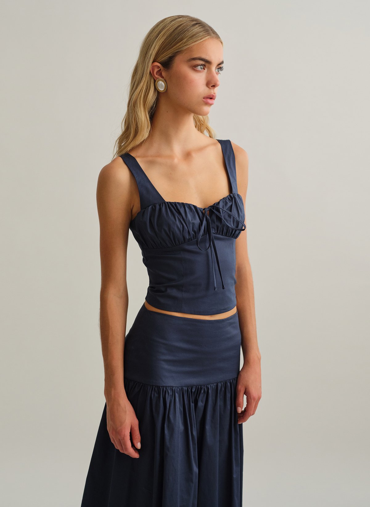 Γυναικείο κορσέ τοπ ποπλίνα