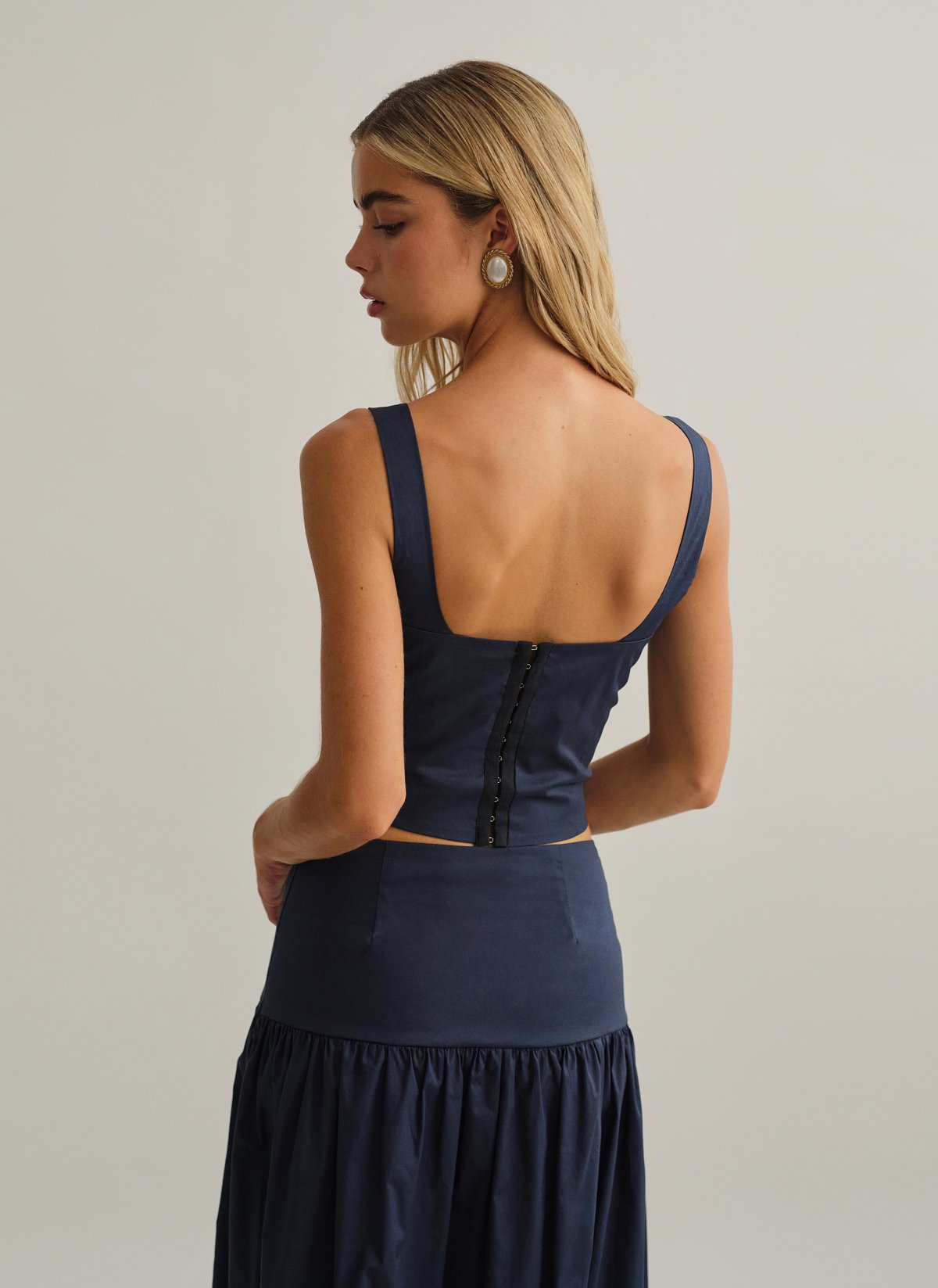 Γυναικείο κορσέ τοπ ποπλίνα