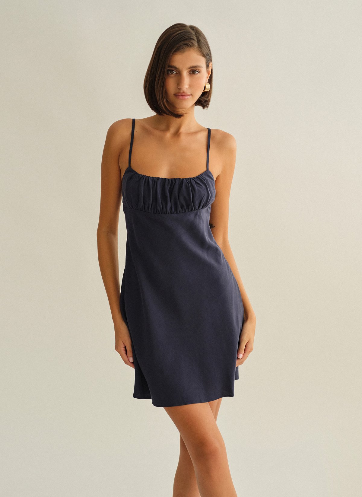 Ruched mini dress-7