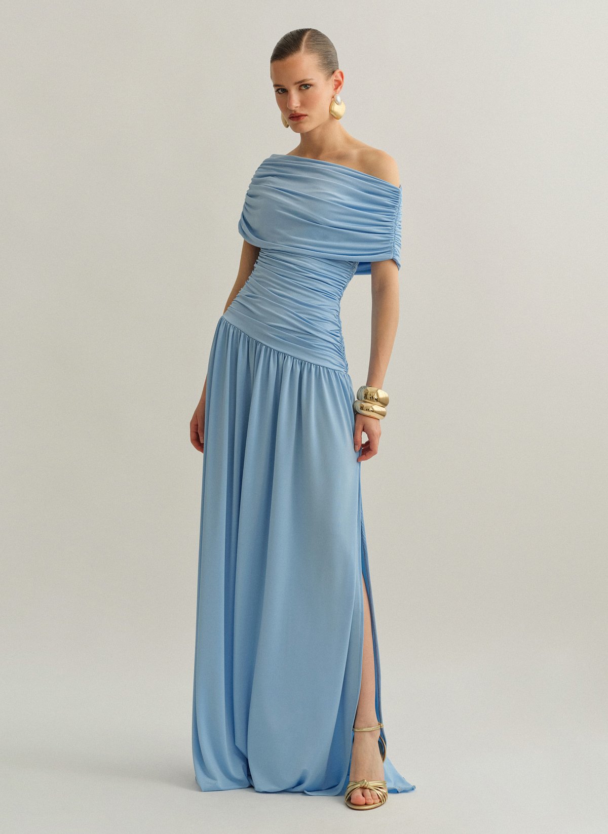 Maxi ruched dress-1