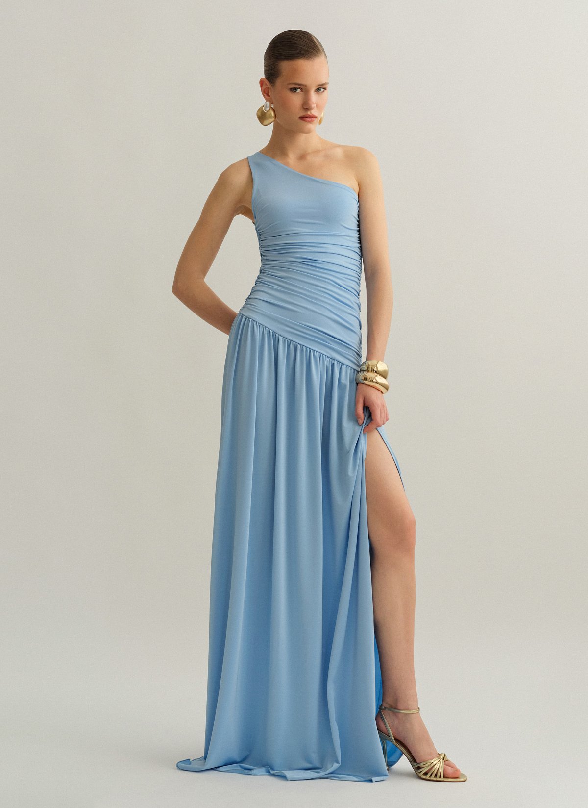 Maxi ruched dress-4