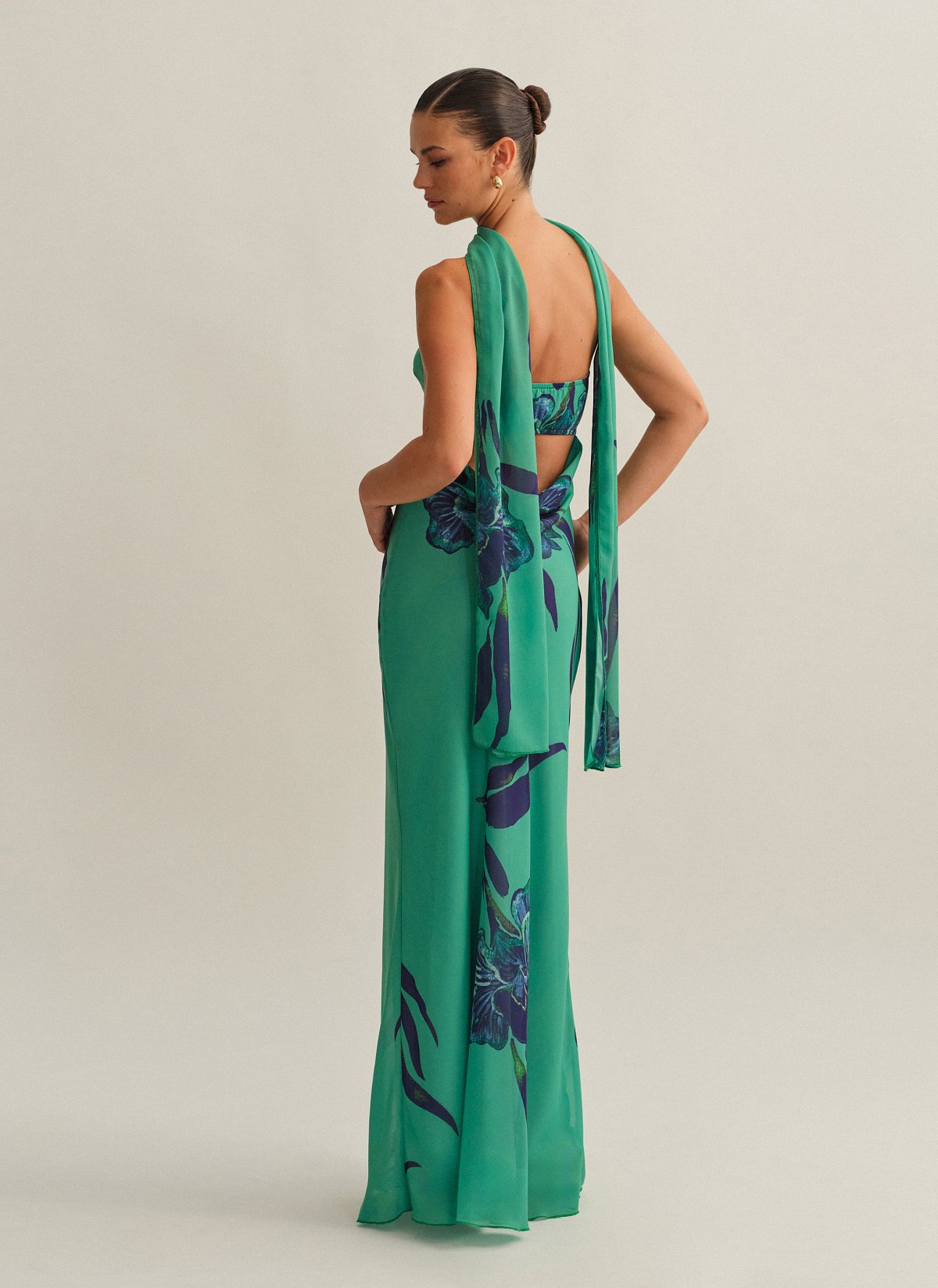 Γυναικείο εμπριμέ στράπλες φόρεμα