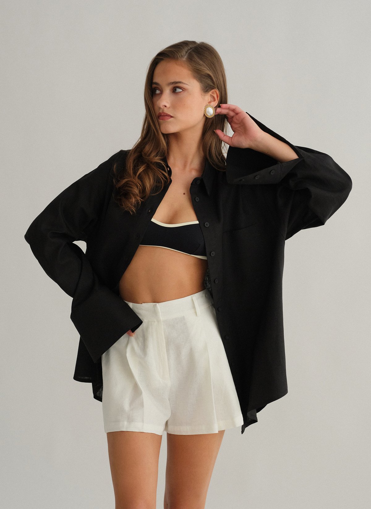 Linen oversized shirt-10