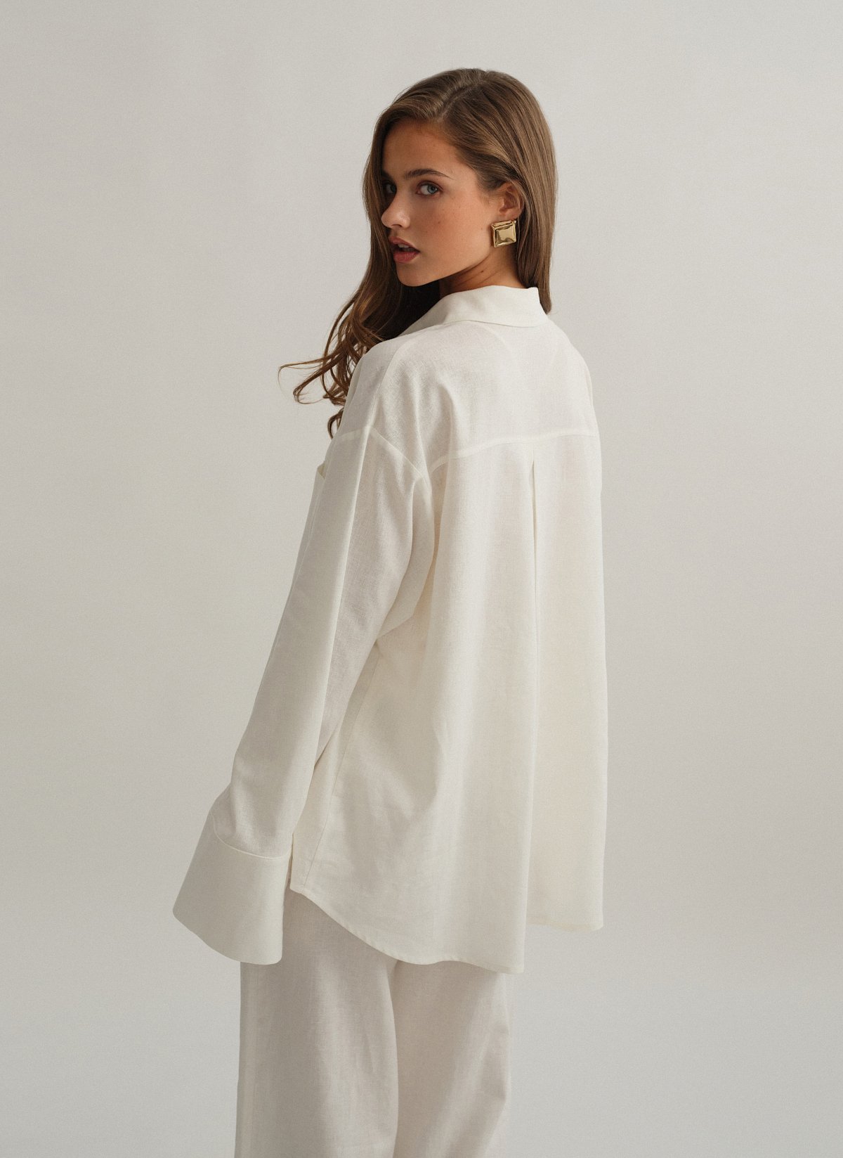 Linen oversized shirt-5