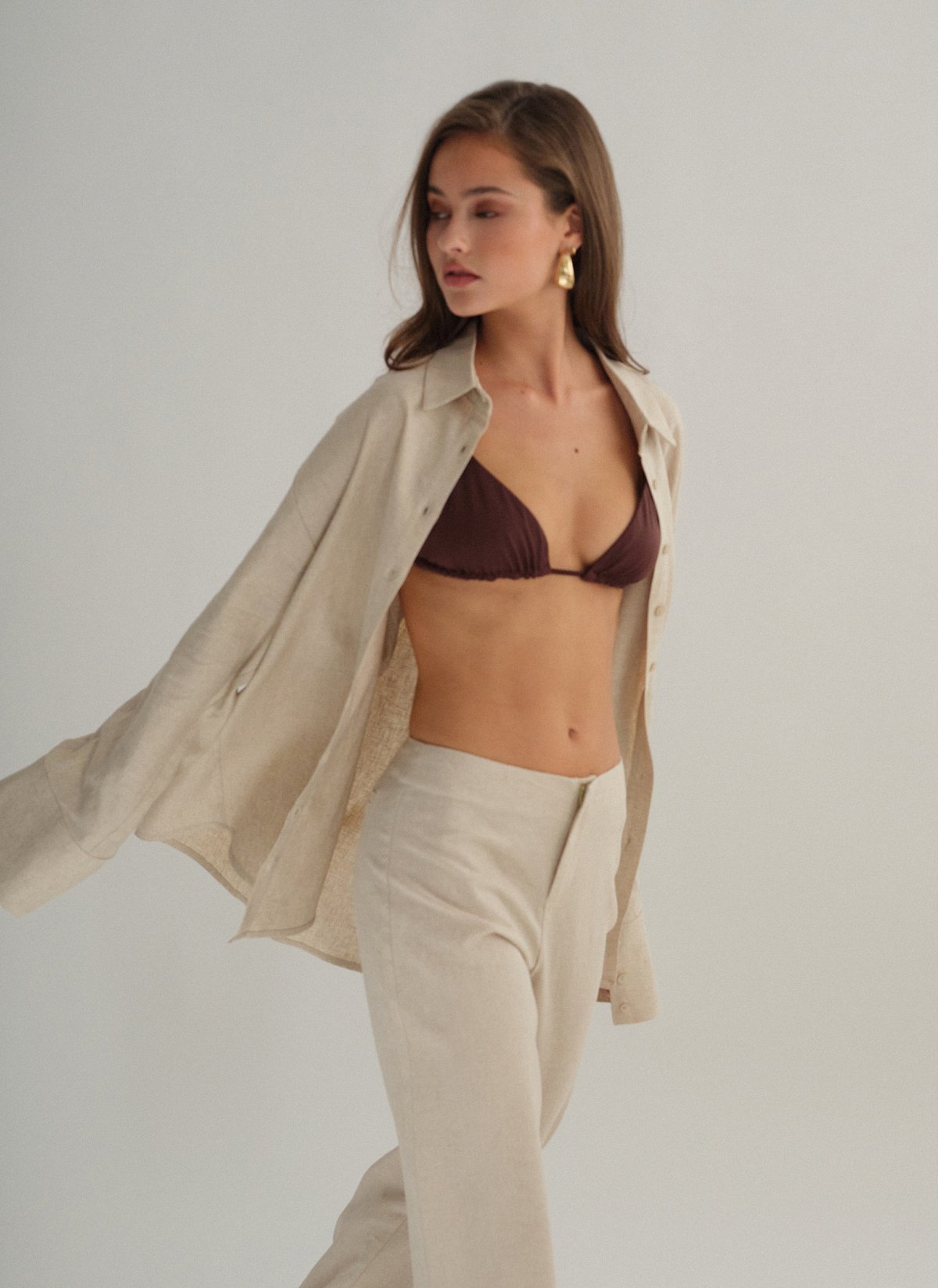 Linen oversized shirt-8