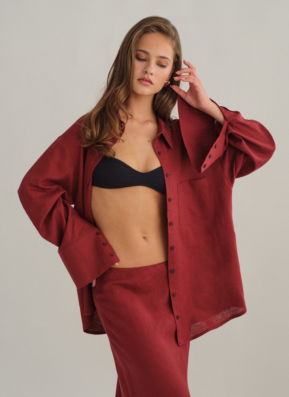 Linen oversized shirt-20