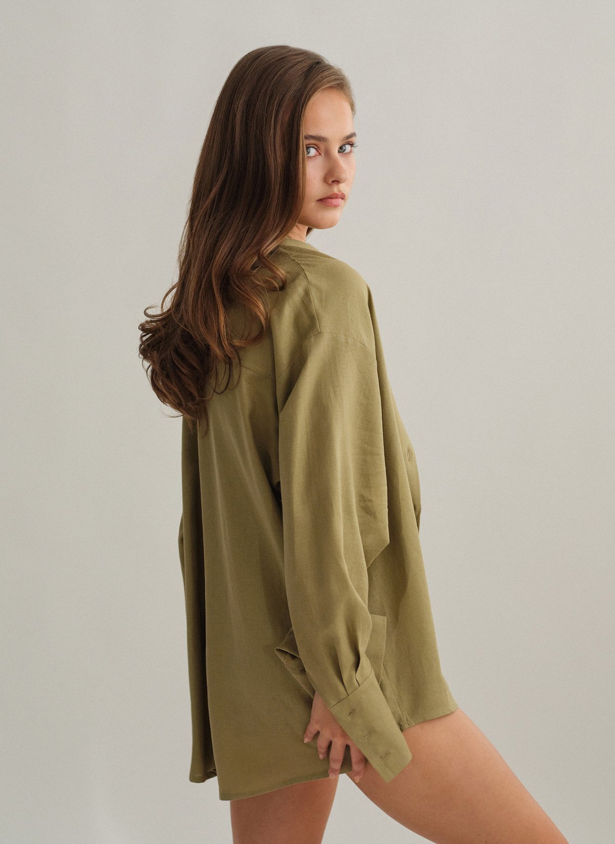 Linen oversized shirt-16