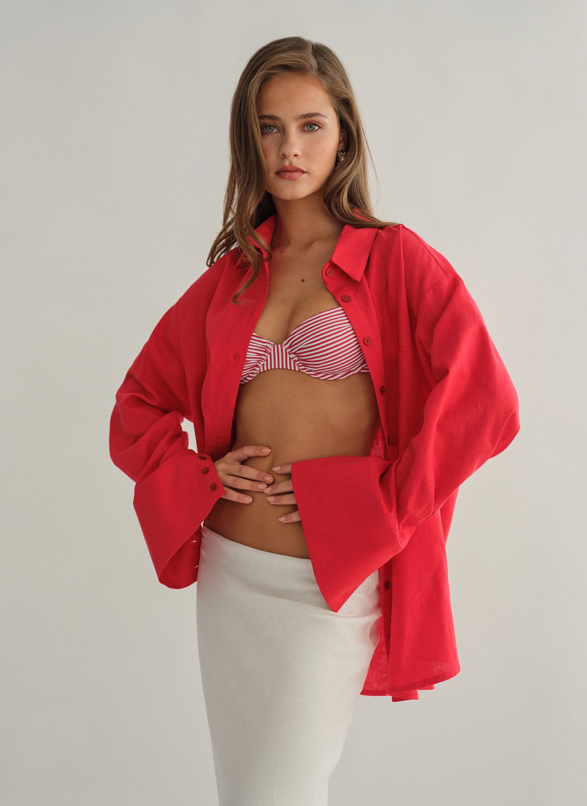 Linen oversized shirt-22