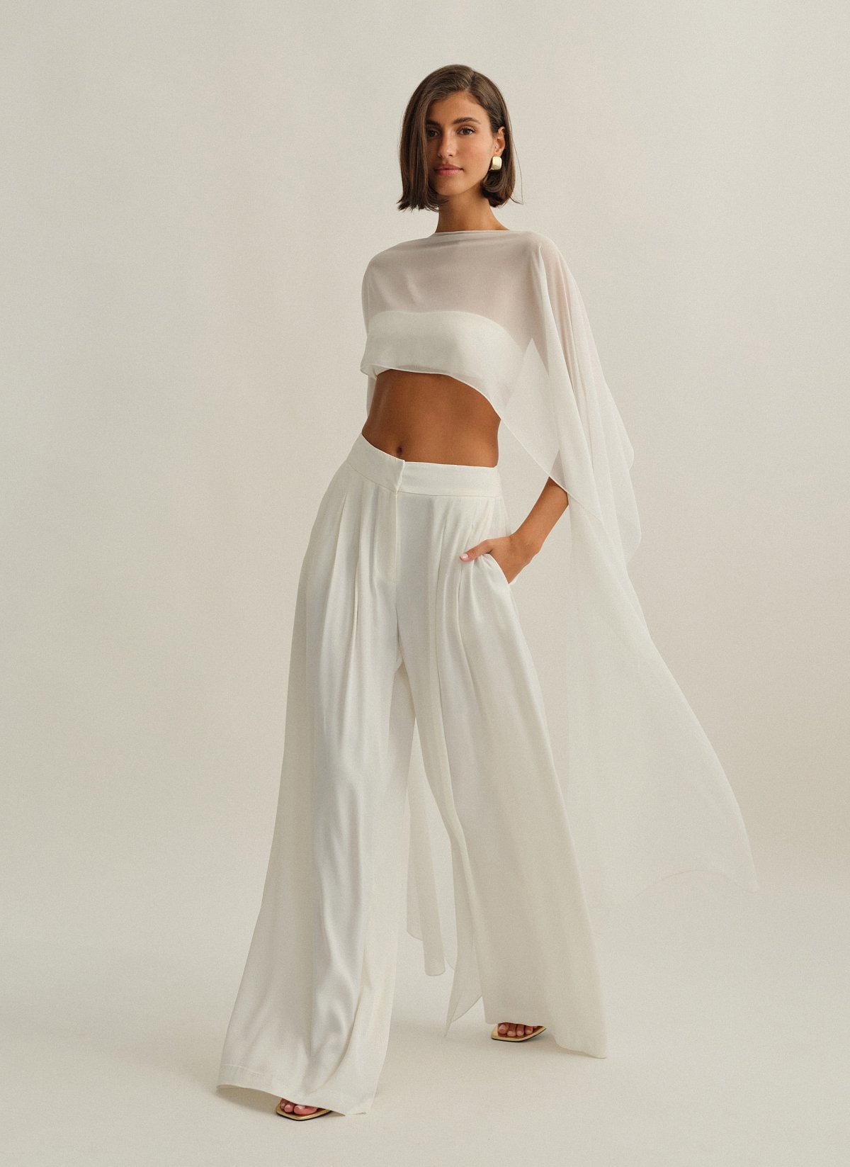 Γυναικείο σατέν παντελόνι με λάστιχο