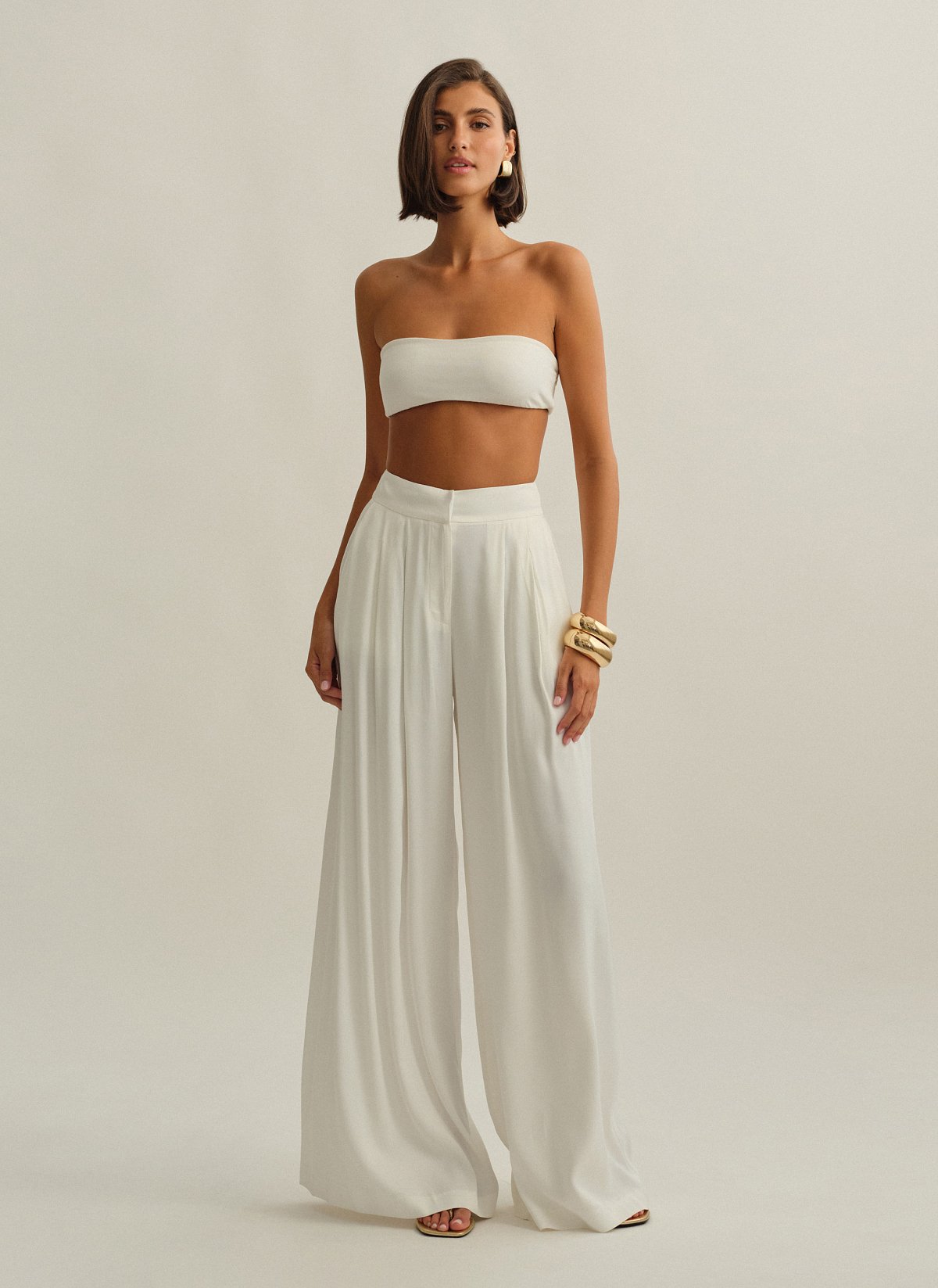 Γυναικείο σατέν παντελόνι με λάστιχο