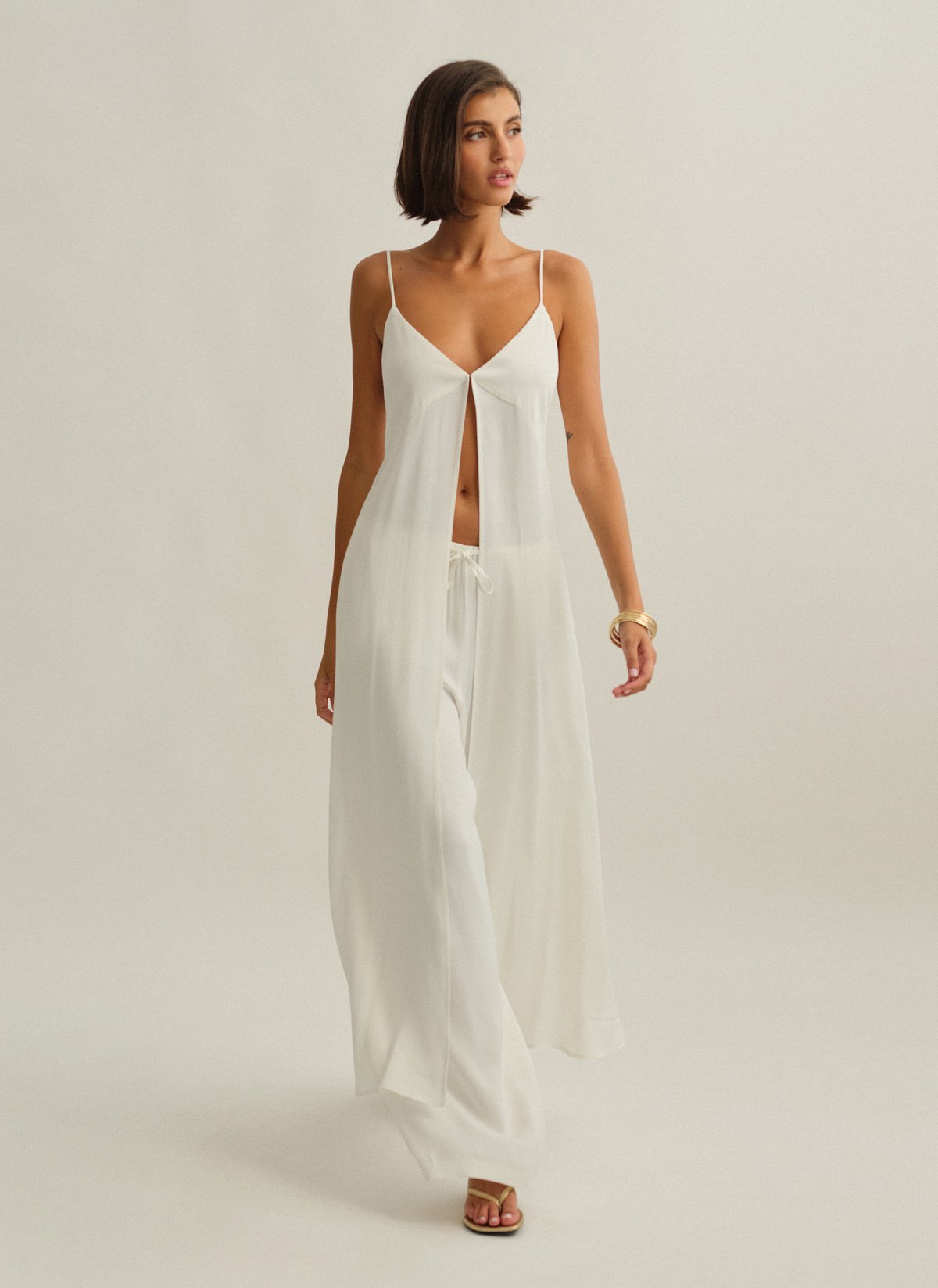 Γυναικείο σατέν παντελόνι με λάστιχο