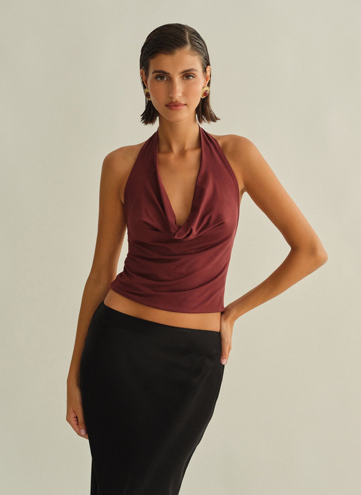 Γυναικεία  ντραπέ μπλούζα bamboo