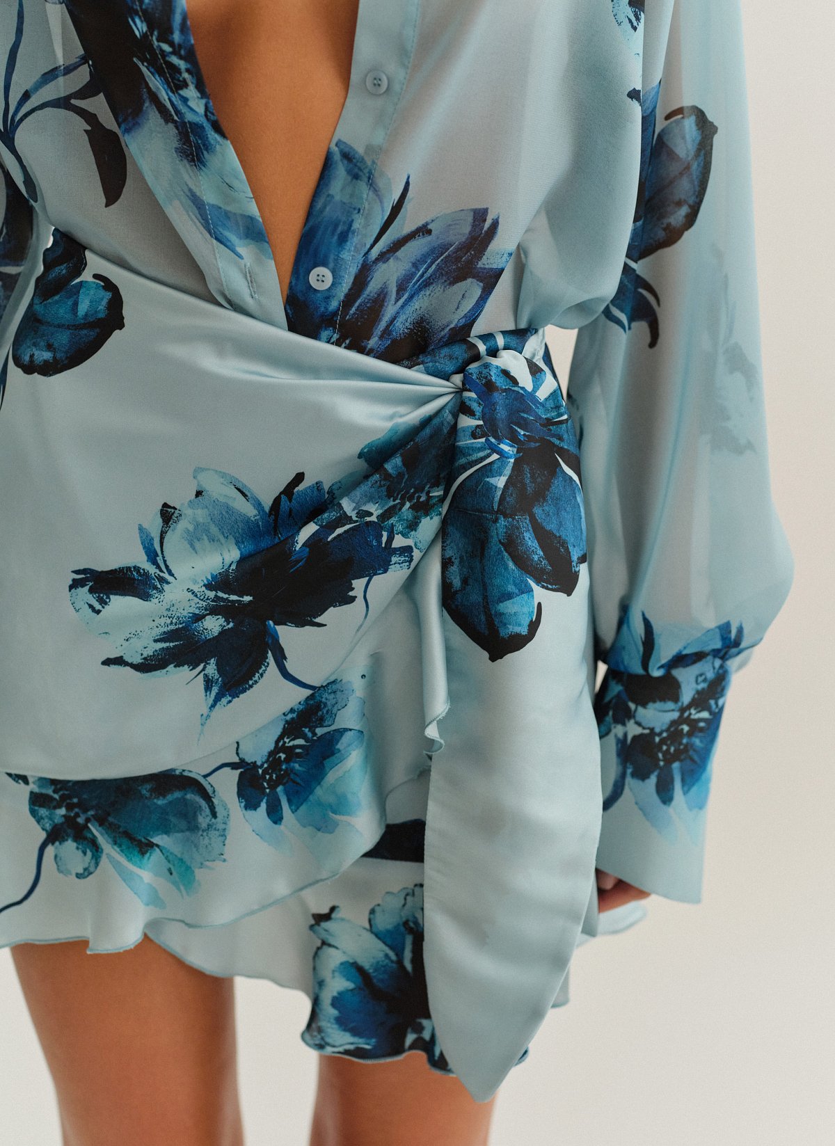 Γυναικεία σατέν εμπριμέ μίνι φούστα φάκελος