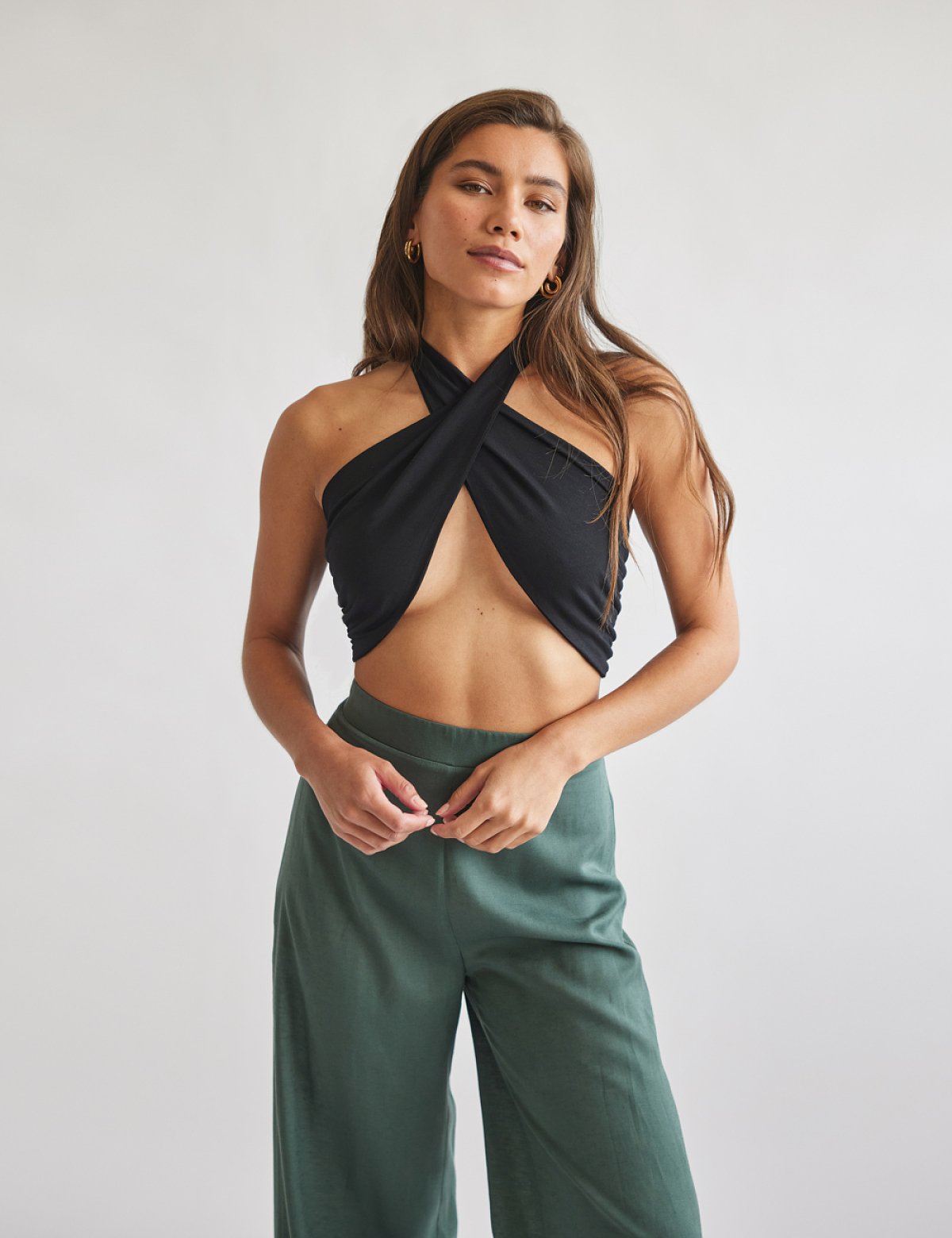 Crop τοπ με δέσιμο-4