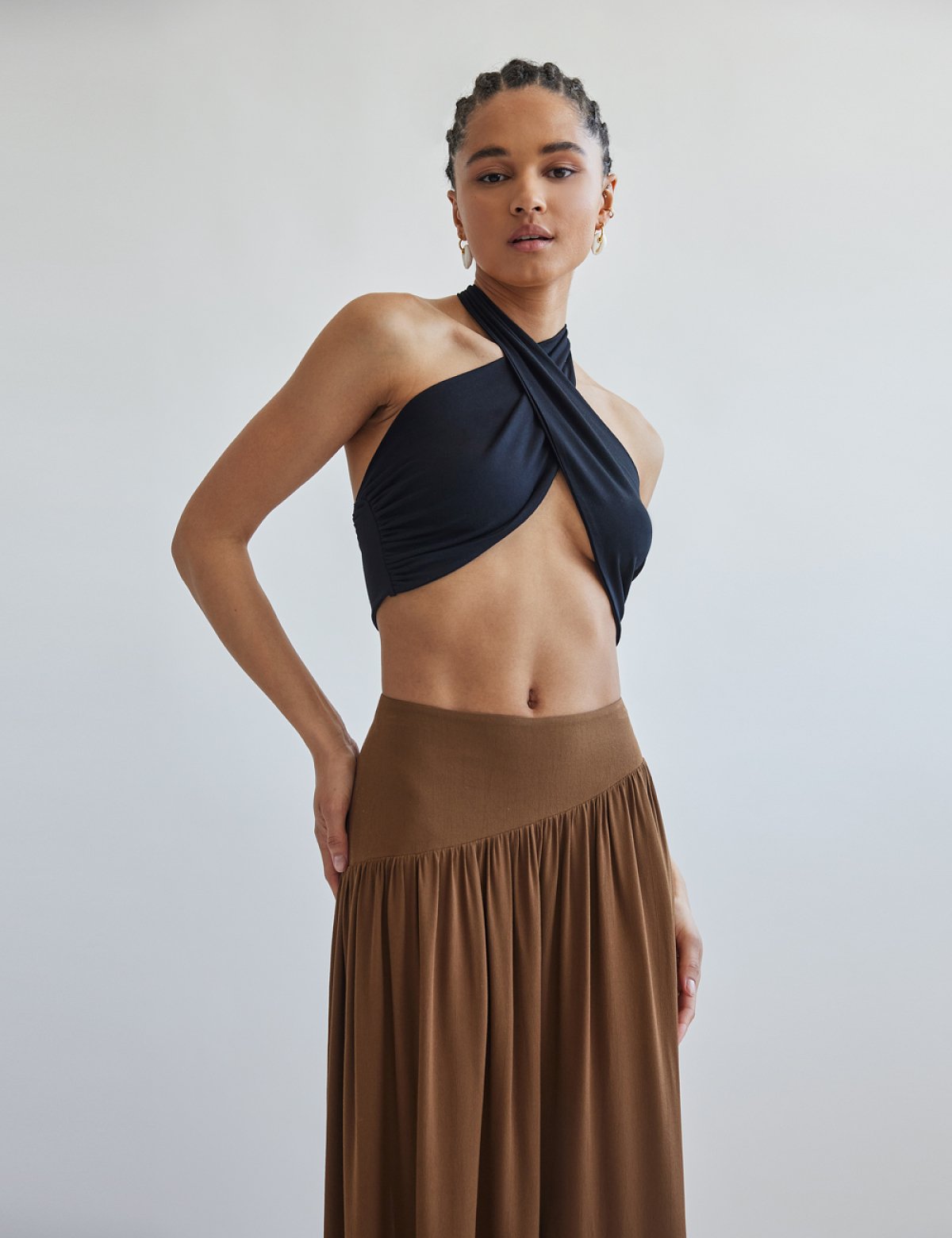 Crop τοπ με δέσιμο-1