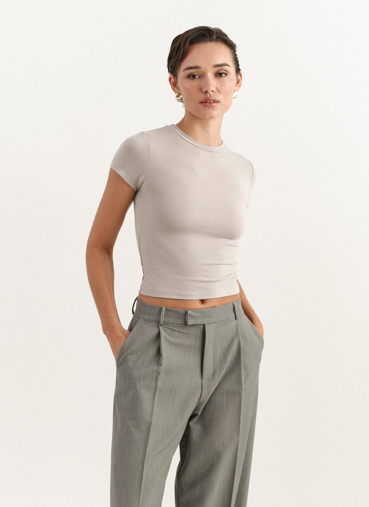 Γυναικείο κοντομάνικο basic τοπ bamboo