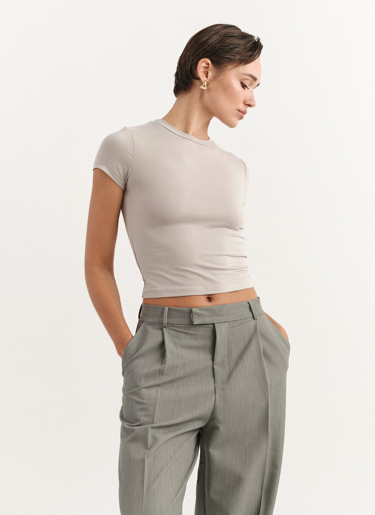 Γυναικείο κοντομάνικο basic τοπ bamboo