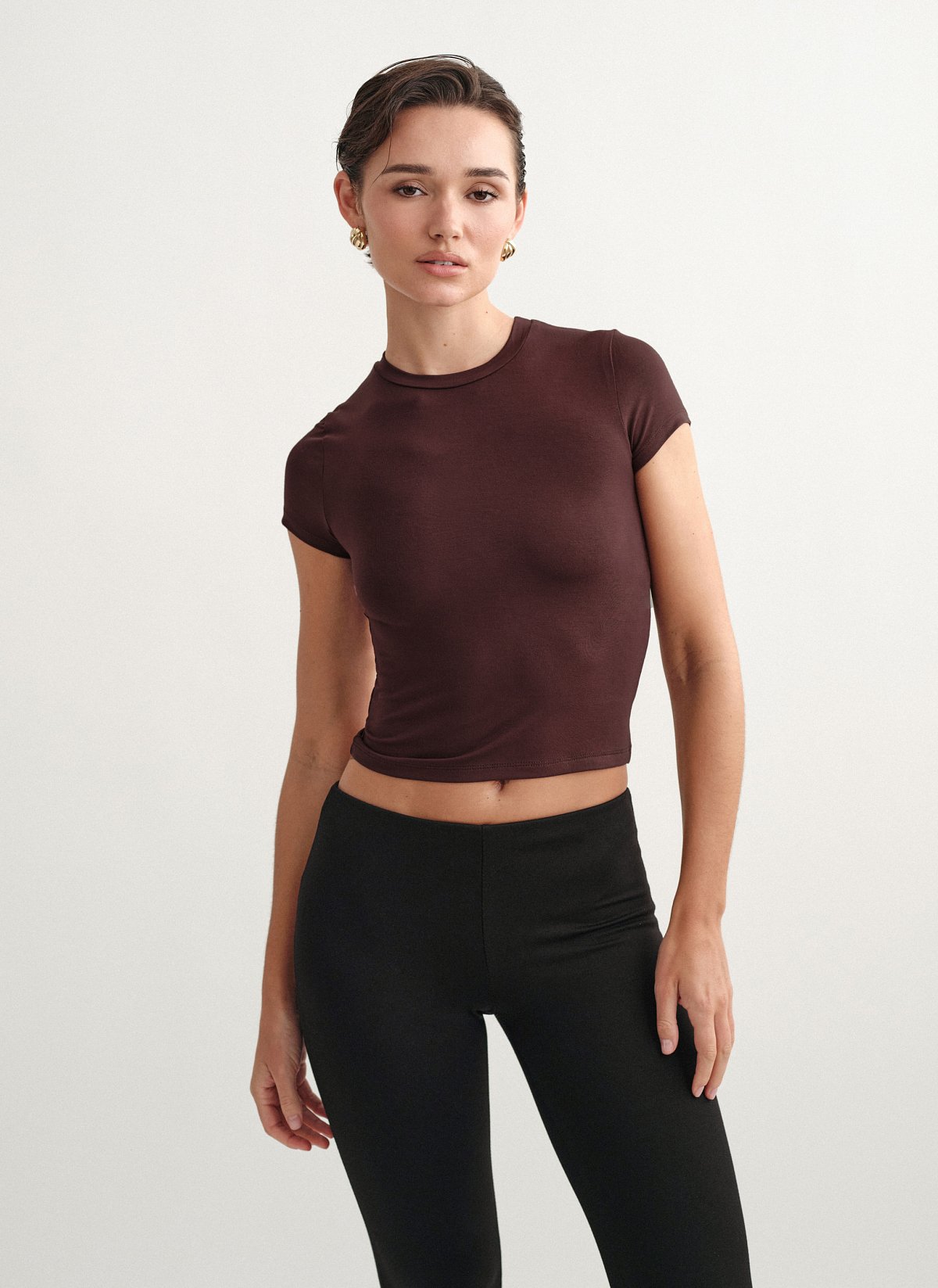 Γυναικείο κοντομάνικο basic τοπ bamboo