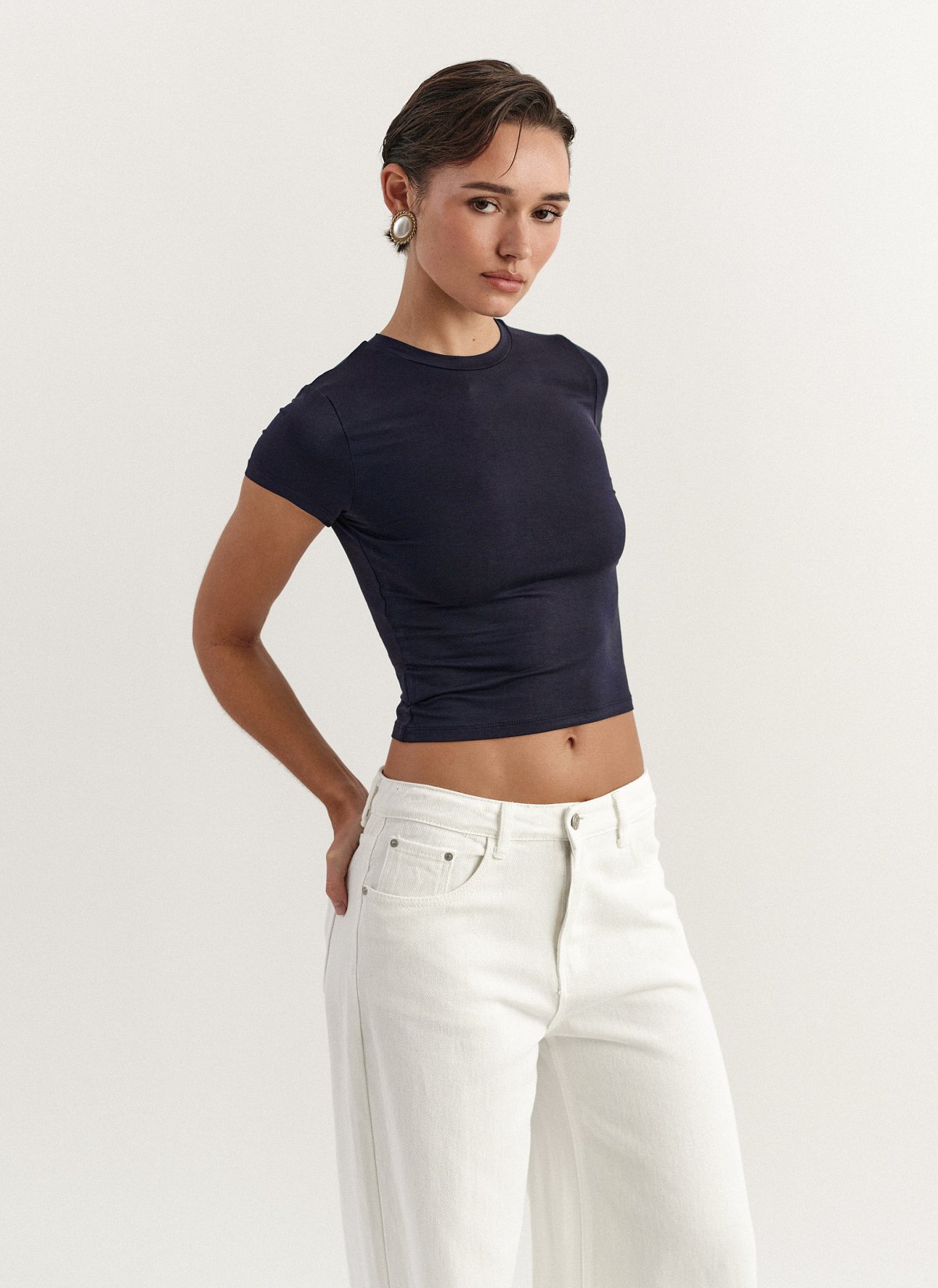 Γυναικείο κοντομάνικο basic τοπ bamboo