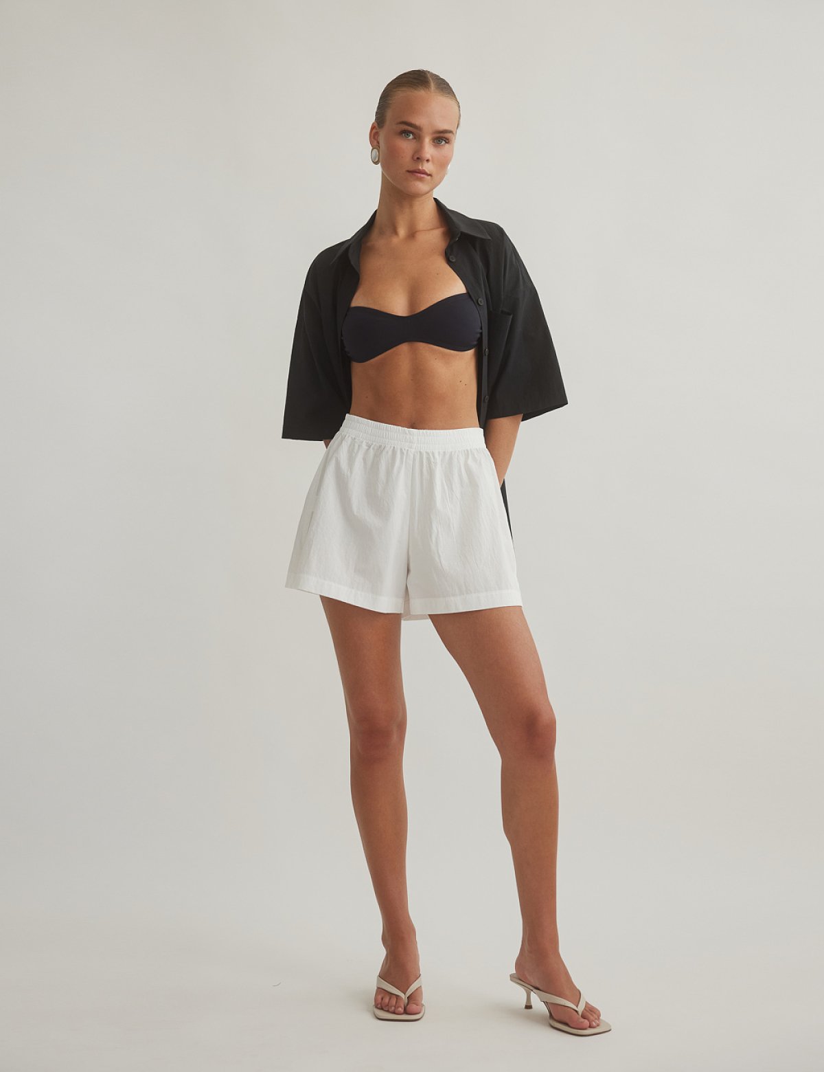 Crinckle-effect shorts-1