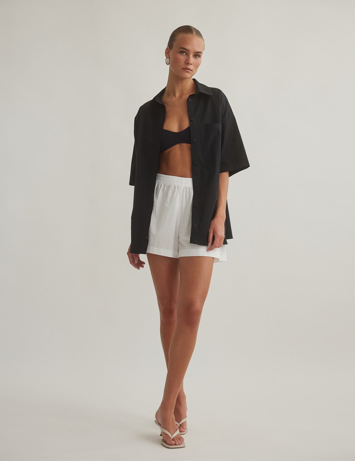 Crinckle-effect shorts-2