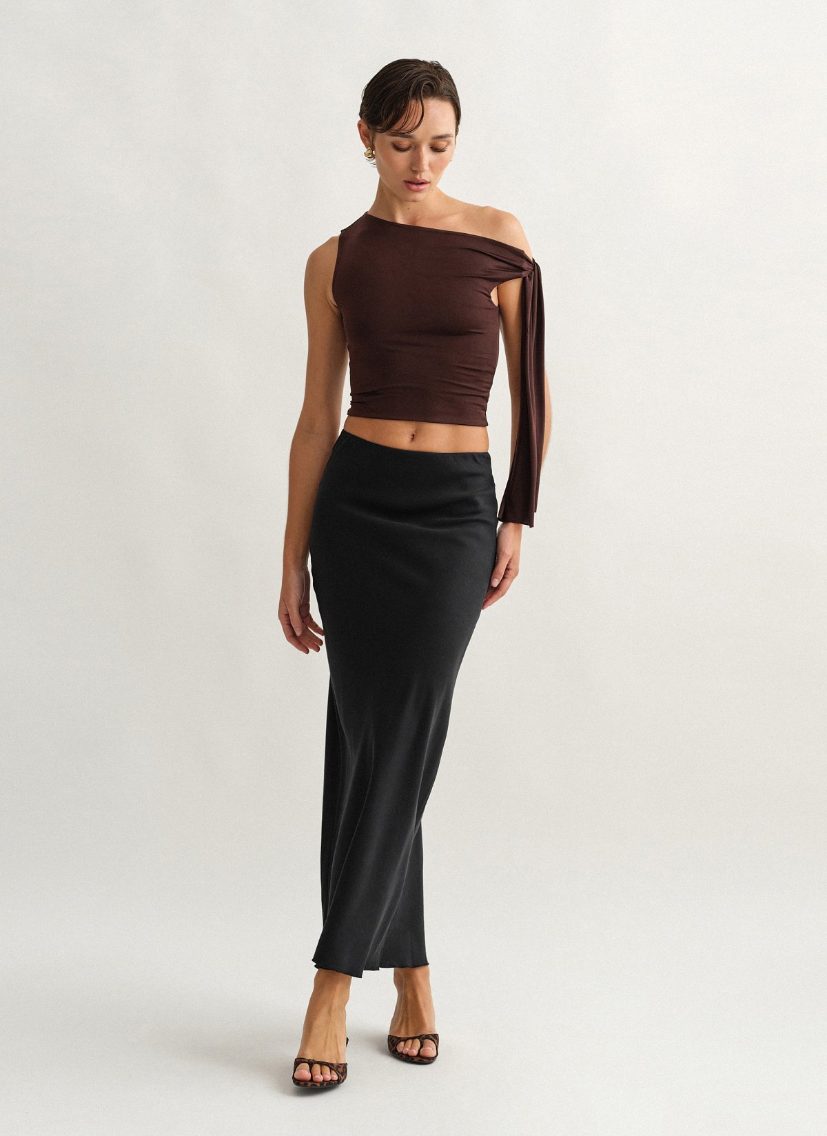 Midi textured skirt-7