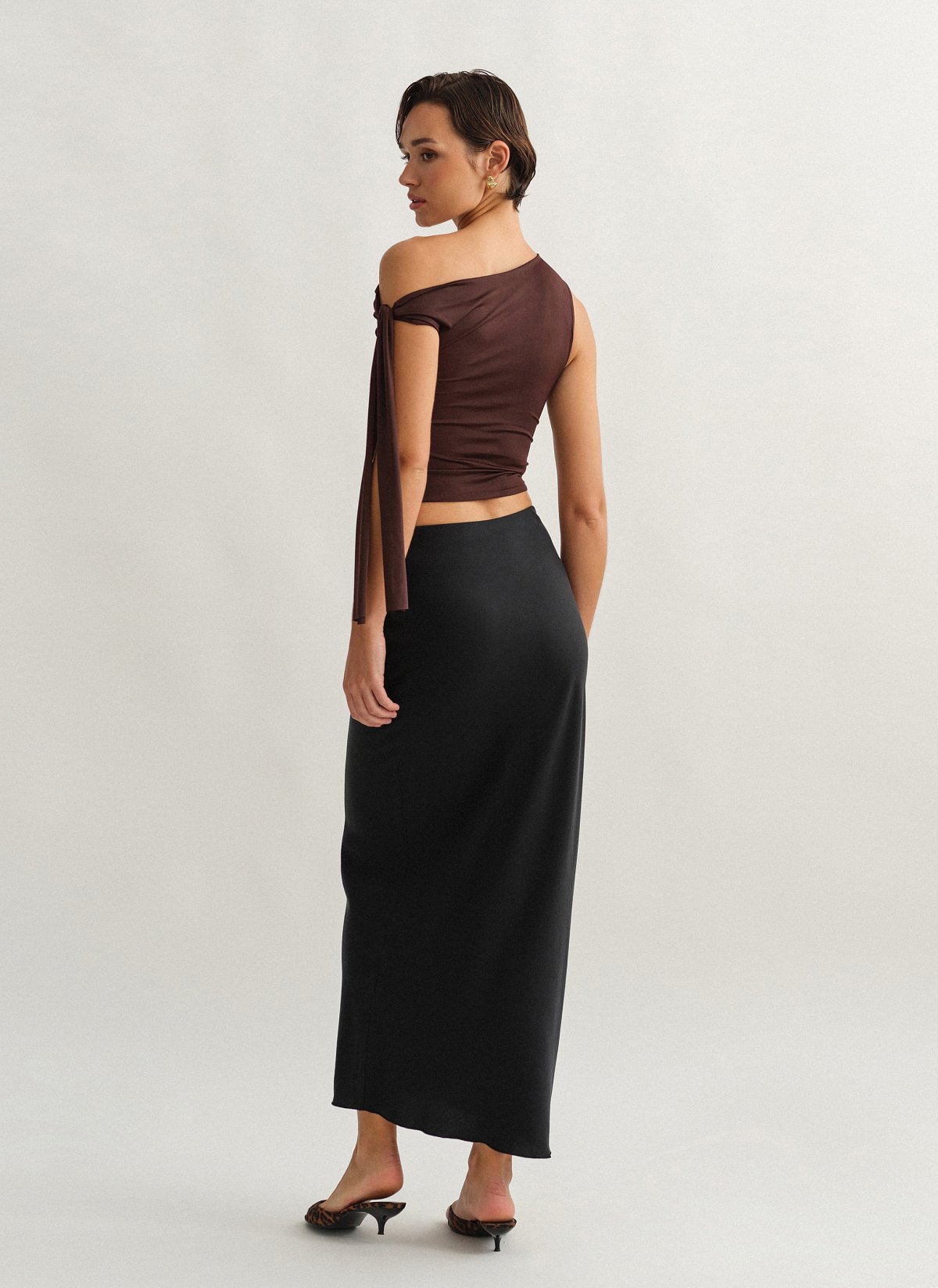 Midi textured skirt-9