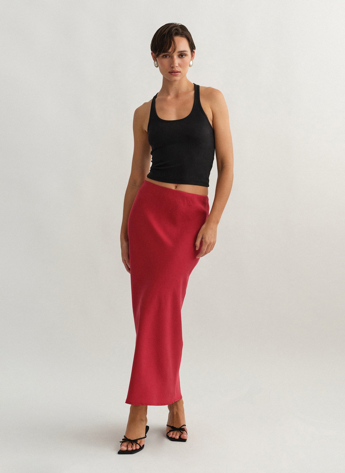 Midi textured skirt-11