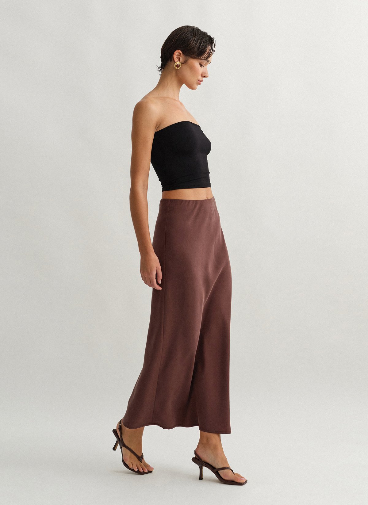 Midi textured skirt-3