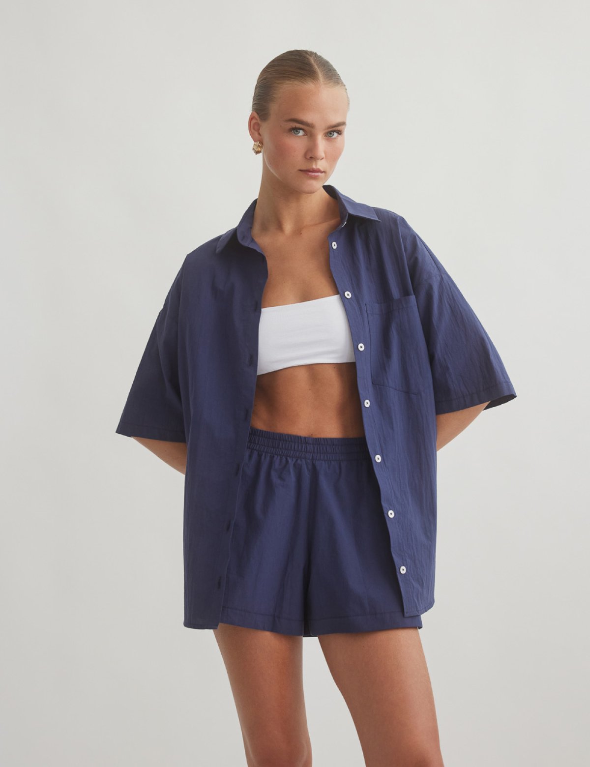 Shortsleeve crinckle-effect shirt-6
