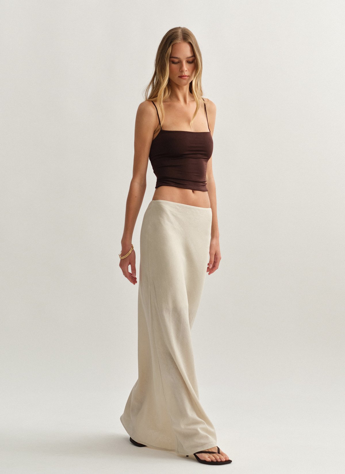 Γυναικεία λινή μακριά φούστα