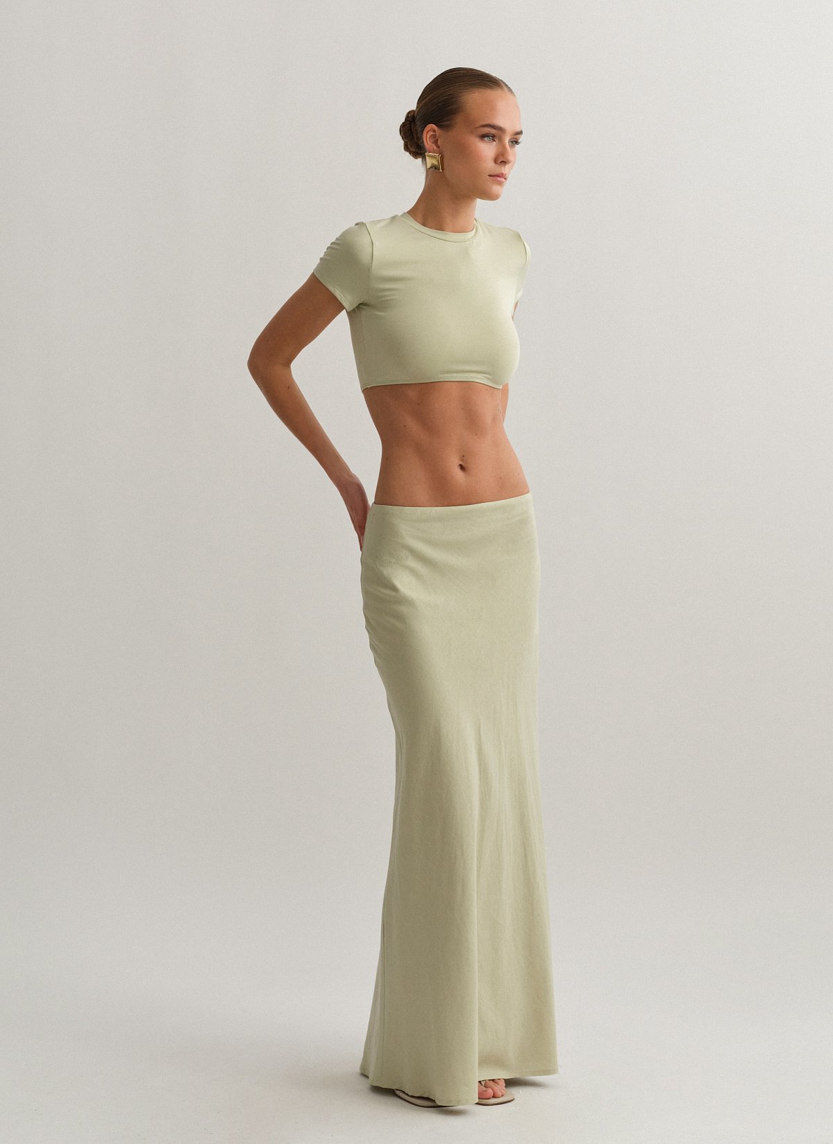 Γυναικεία λινή μακριά φούστα