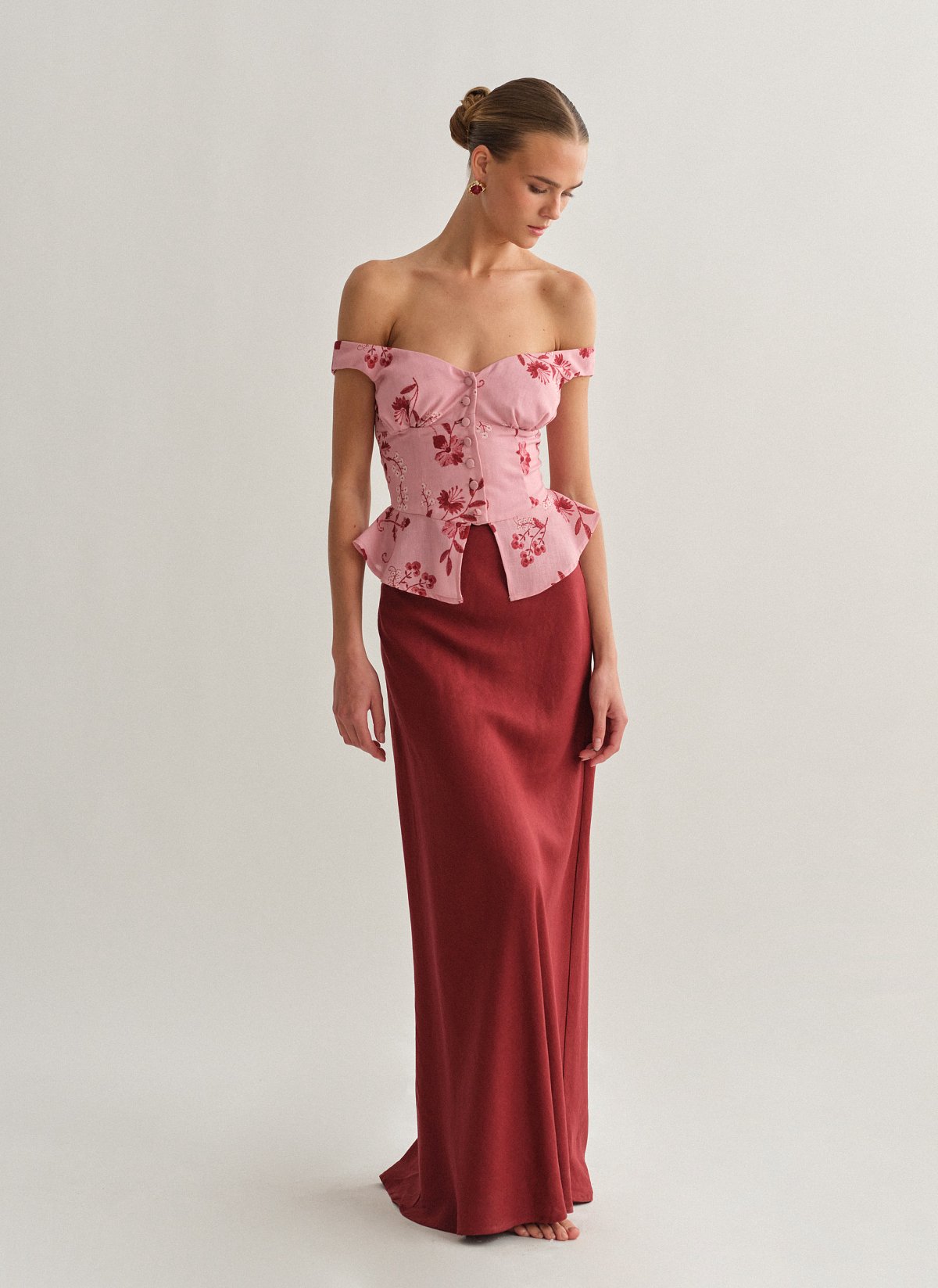 Γυναικεία λινή μακριά φούστα