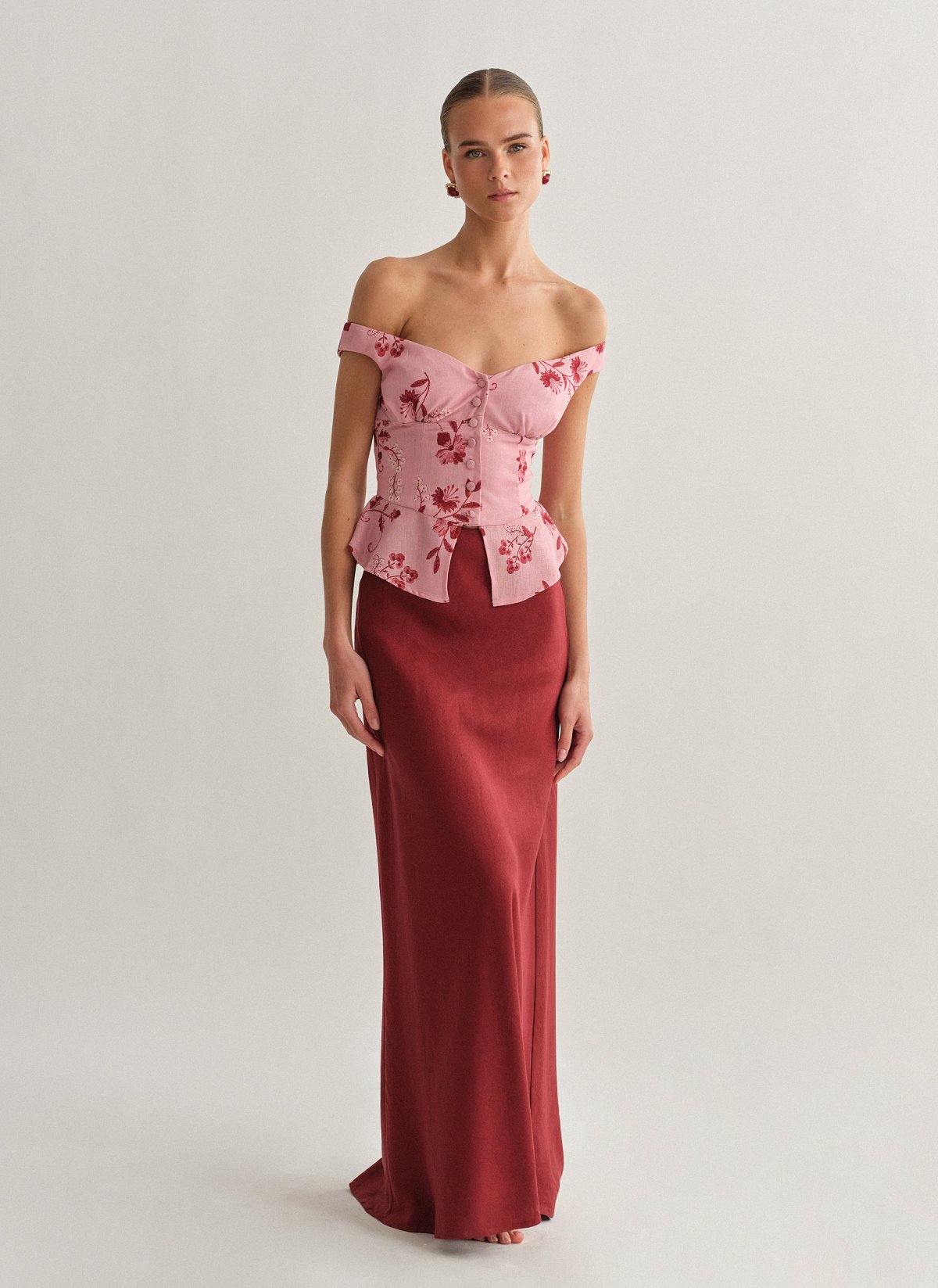 Γυναικεία λινή μακριά φούστα