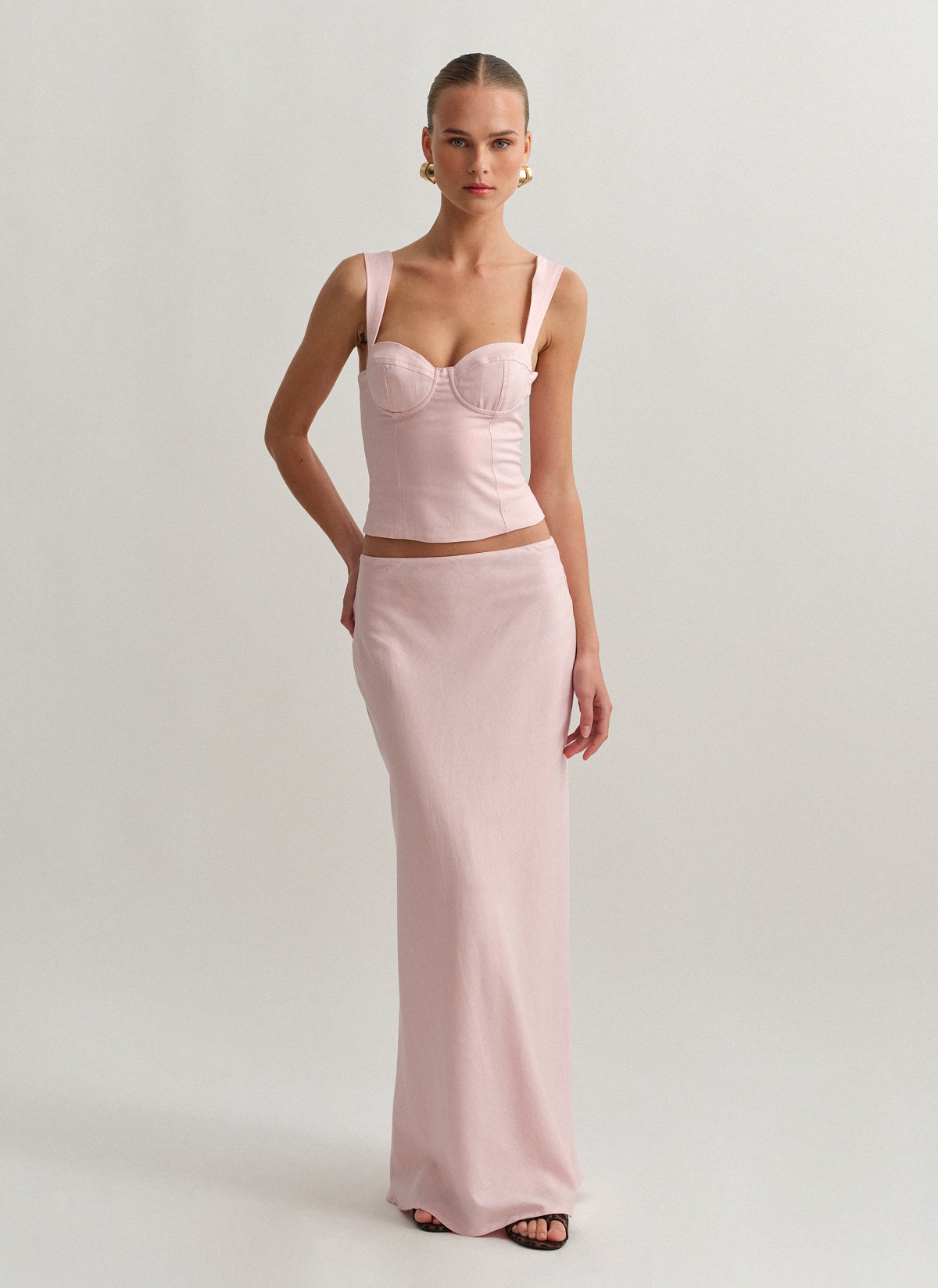 Γυναικεία λινή μακριά φούστα