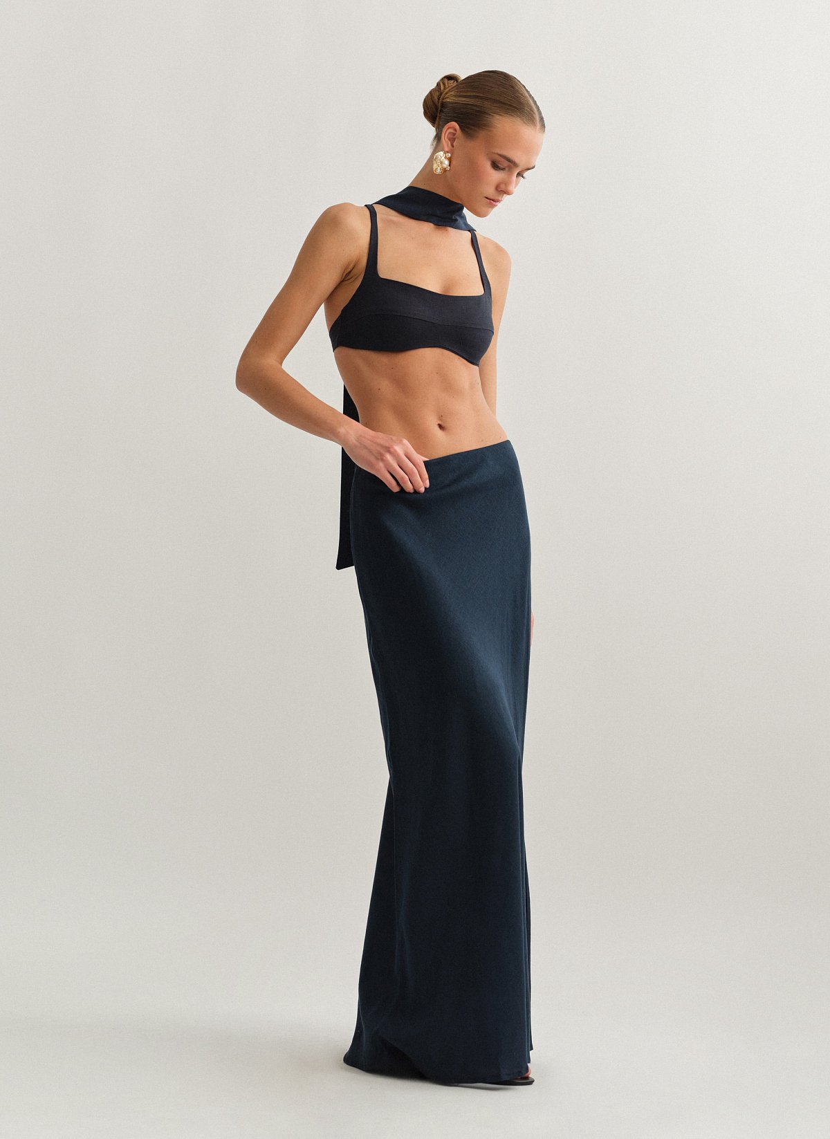 Γυναικεία λινή μακριά φούστα