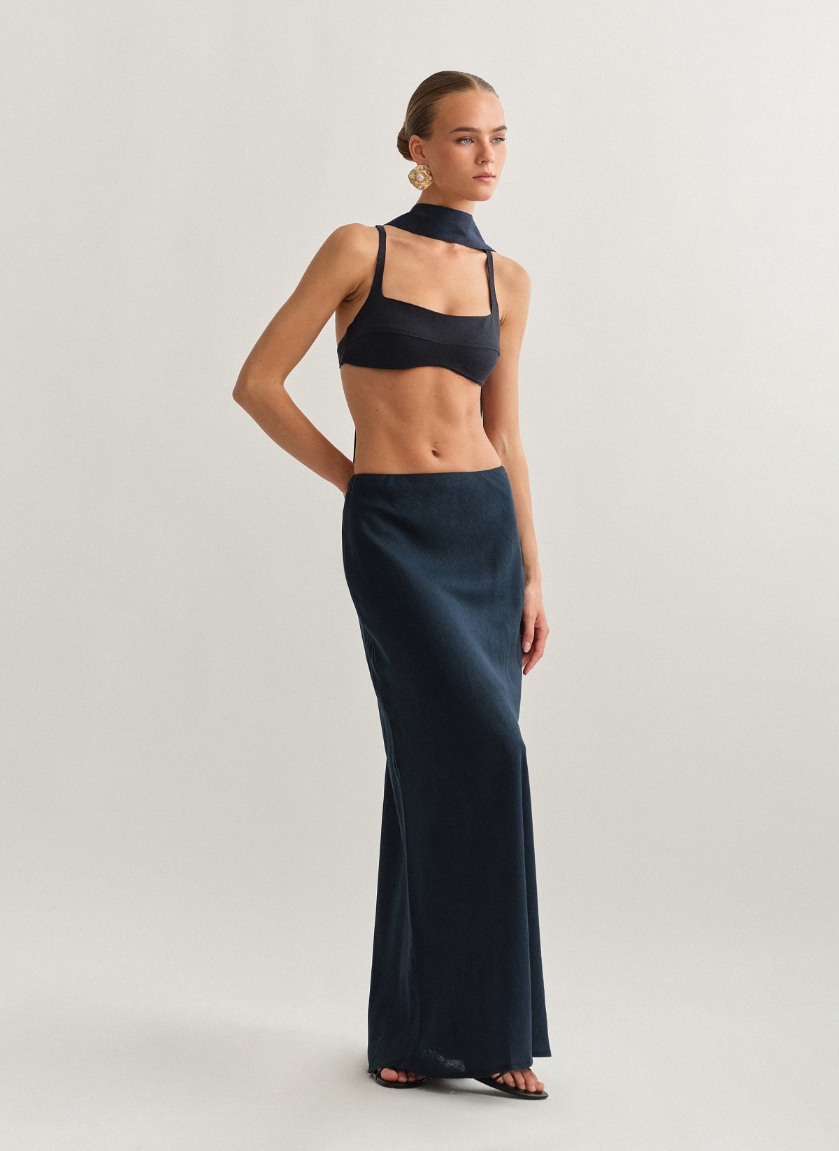 Γυναικεία λινή μακριά φούστα