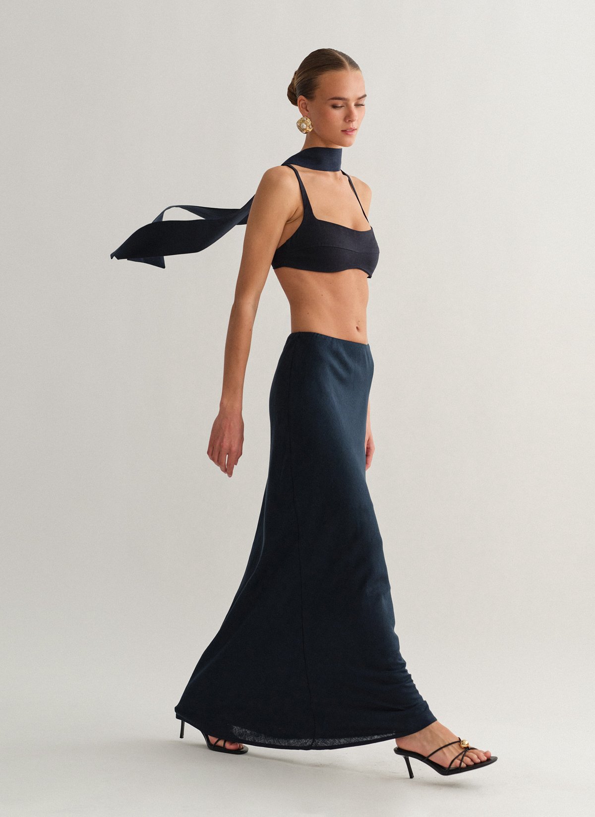 Γυναικεία λινή μακριά φούστα