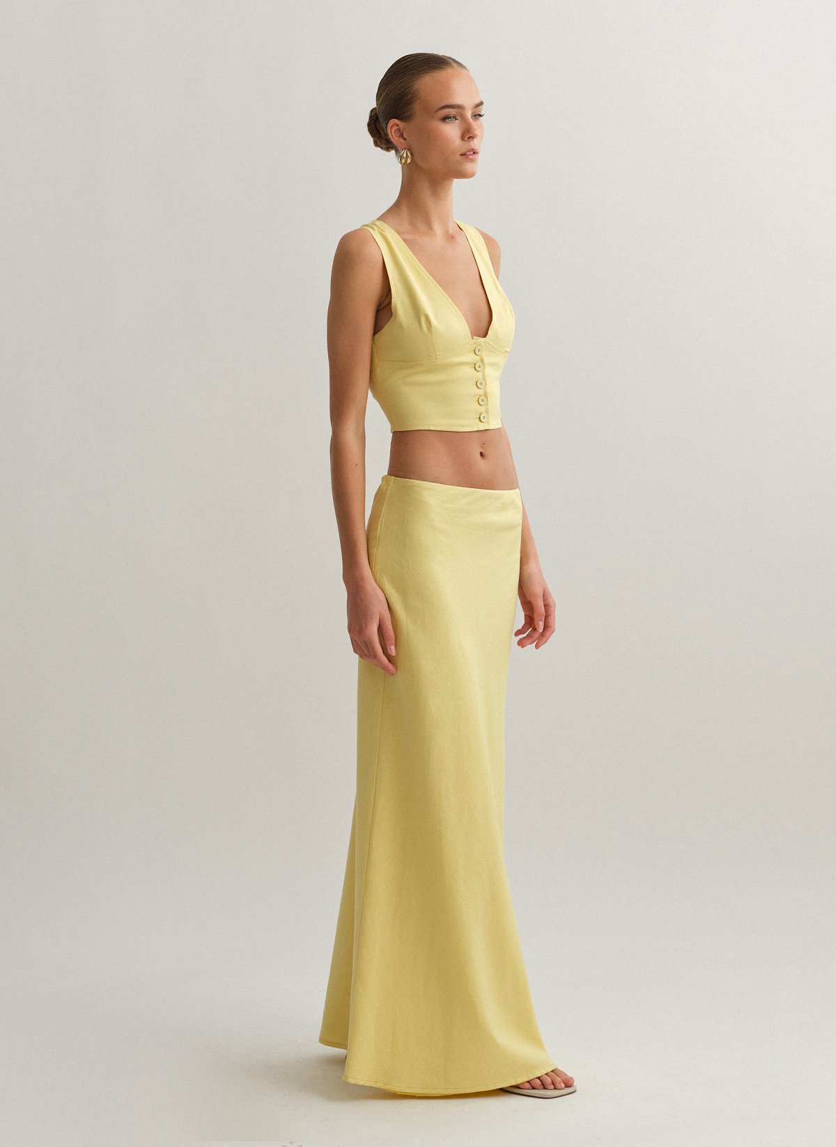 Γυναικεία λινή μακριά φούστα