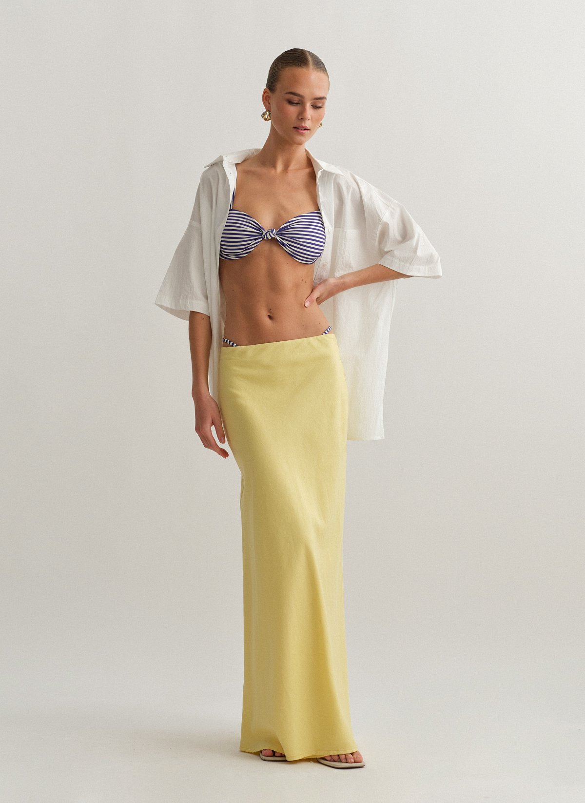 Γυναικεία λινή μακριά φούστα