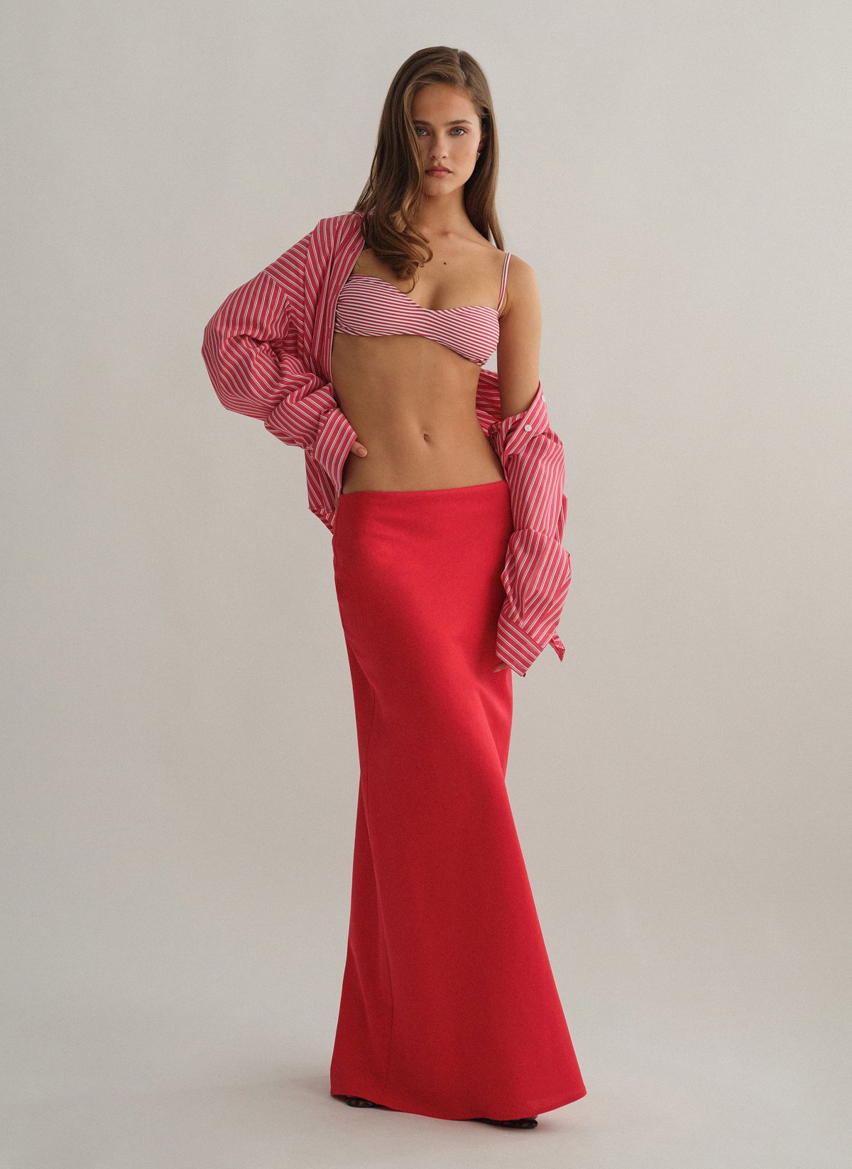 Γυναικεία λινή μακριά φούστα