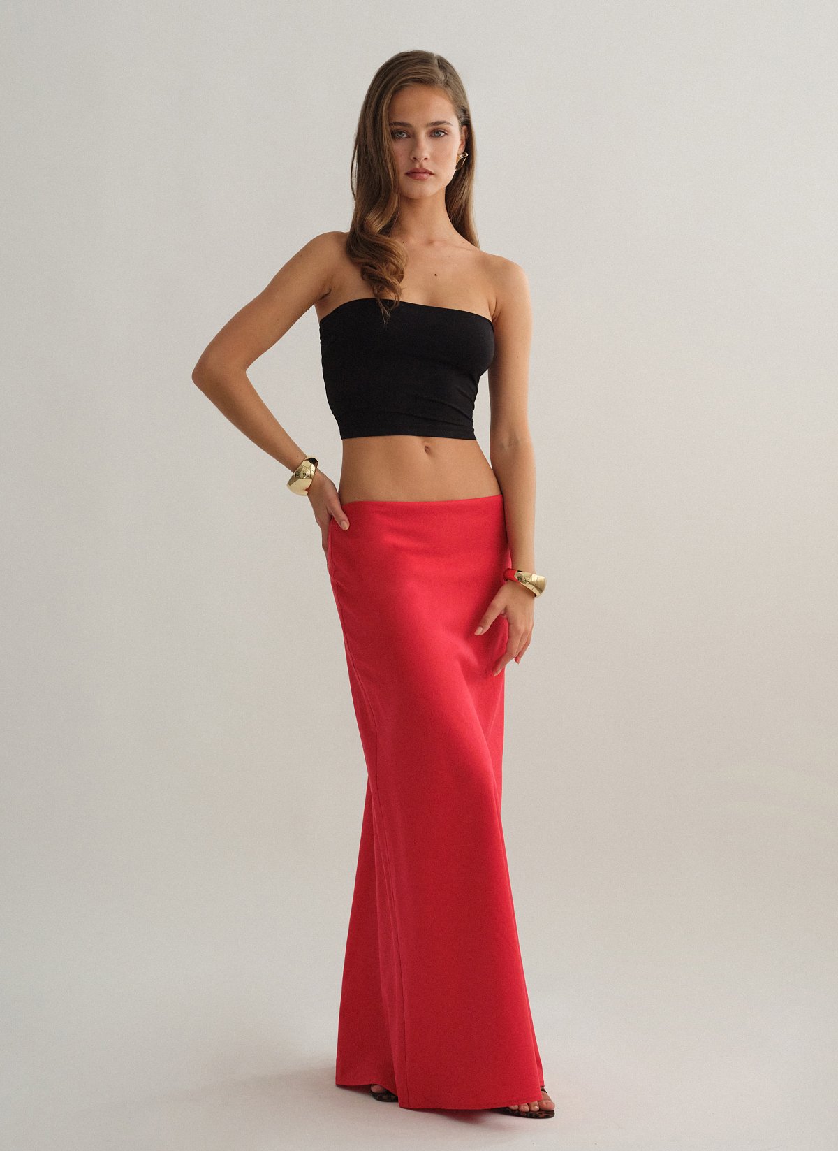 Γυναικεία λινή μακριά φούστα