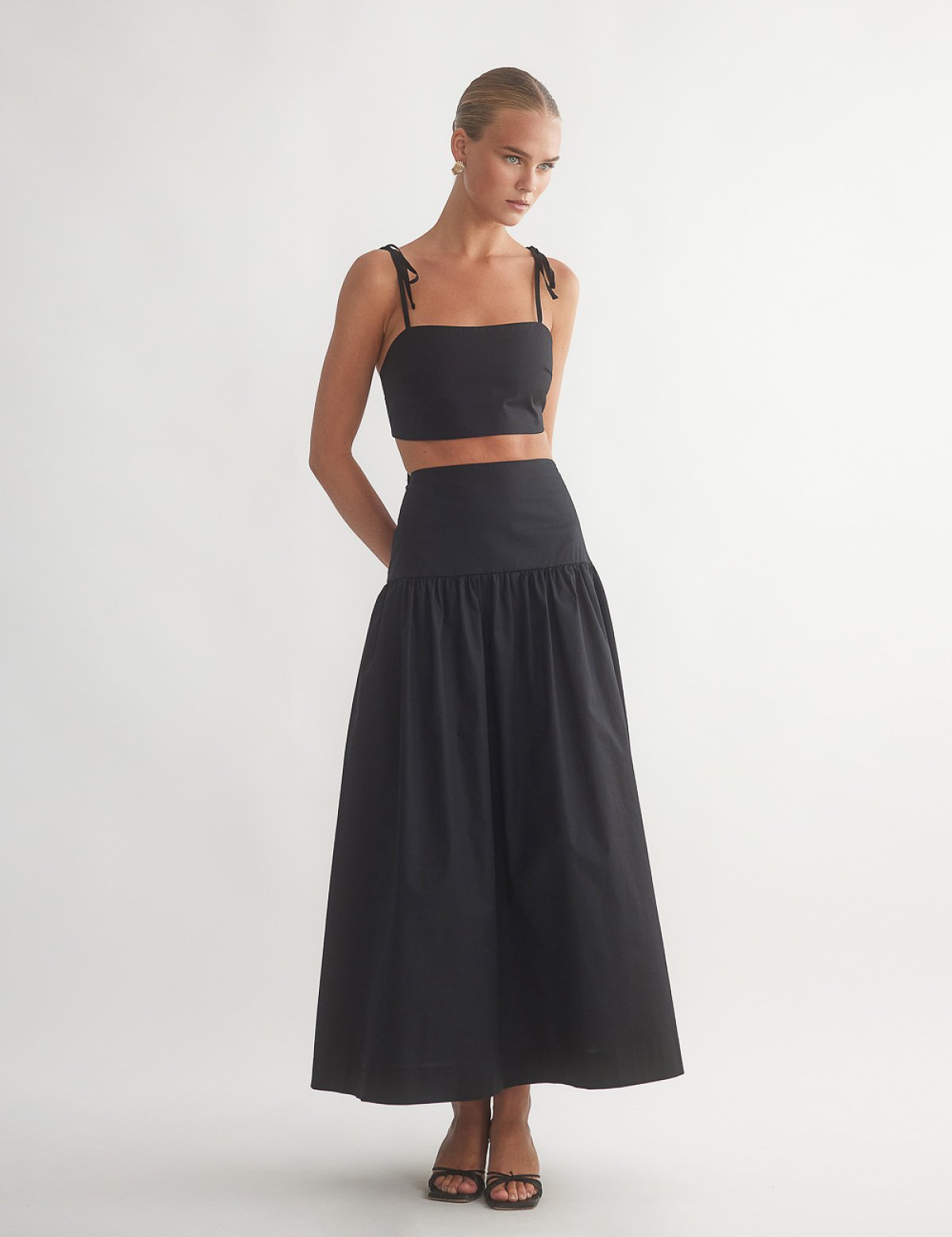 Γυναικεία μακριά φούστα ποπλίνα