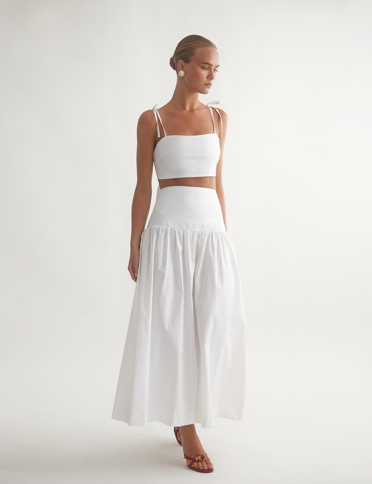 Γυναικεία μακριά φούστα ποπλίνα